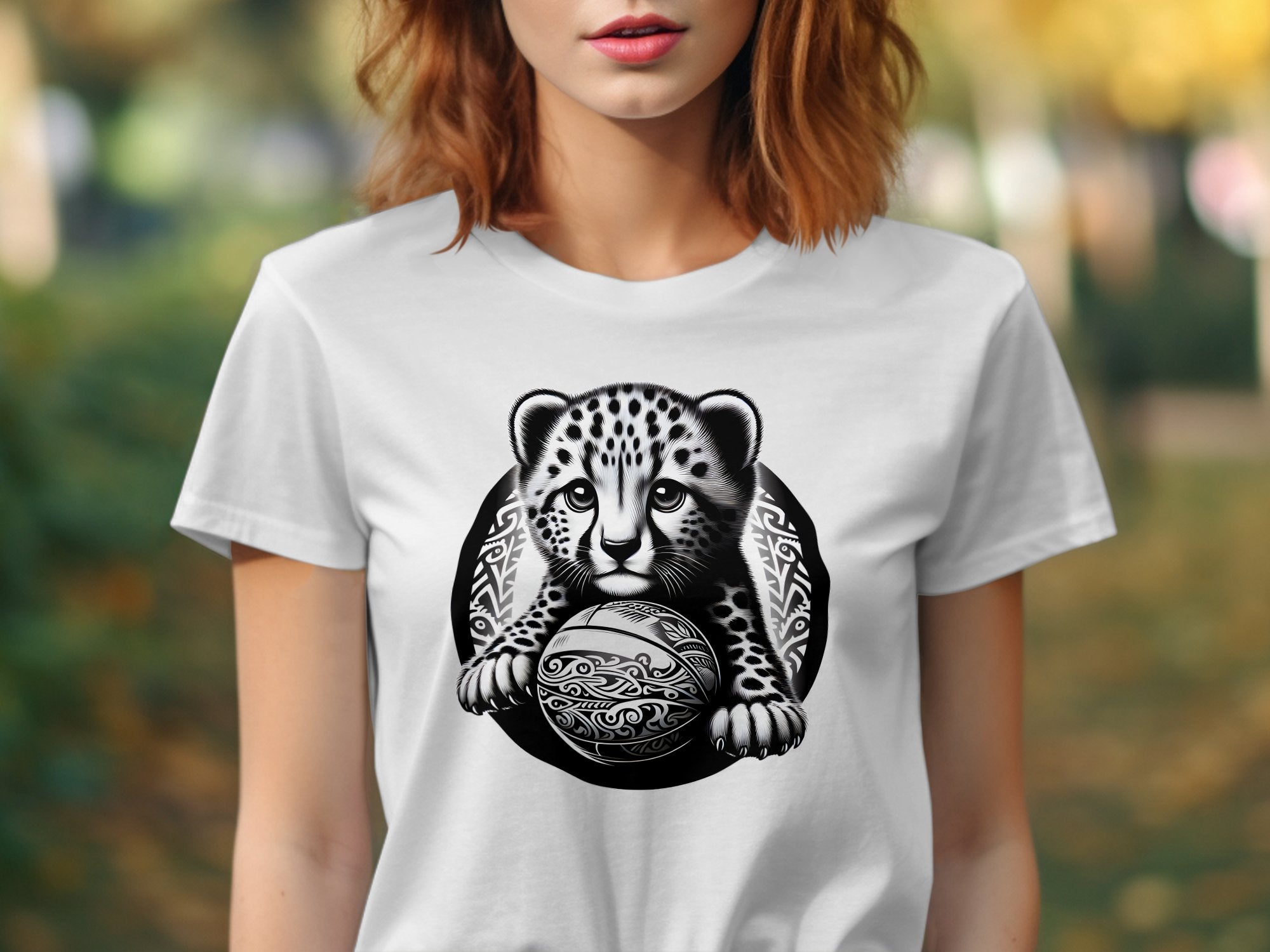 Cheetah World - Coloured Gildan T-Shirt Realistic Animal Talisman Unisex Cute Tee Graphic Design