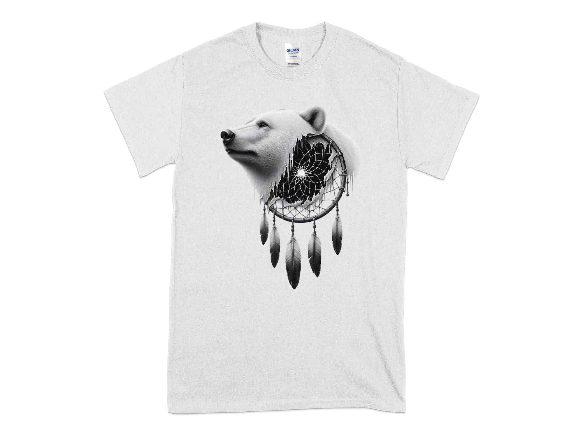 Dreamcatcher Bear - Coloured Gildan T-Shirt Realistic Native American Talisman Unisex Mythology Tee Graphic Design