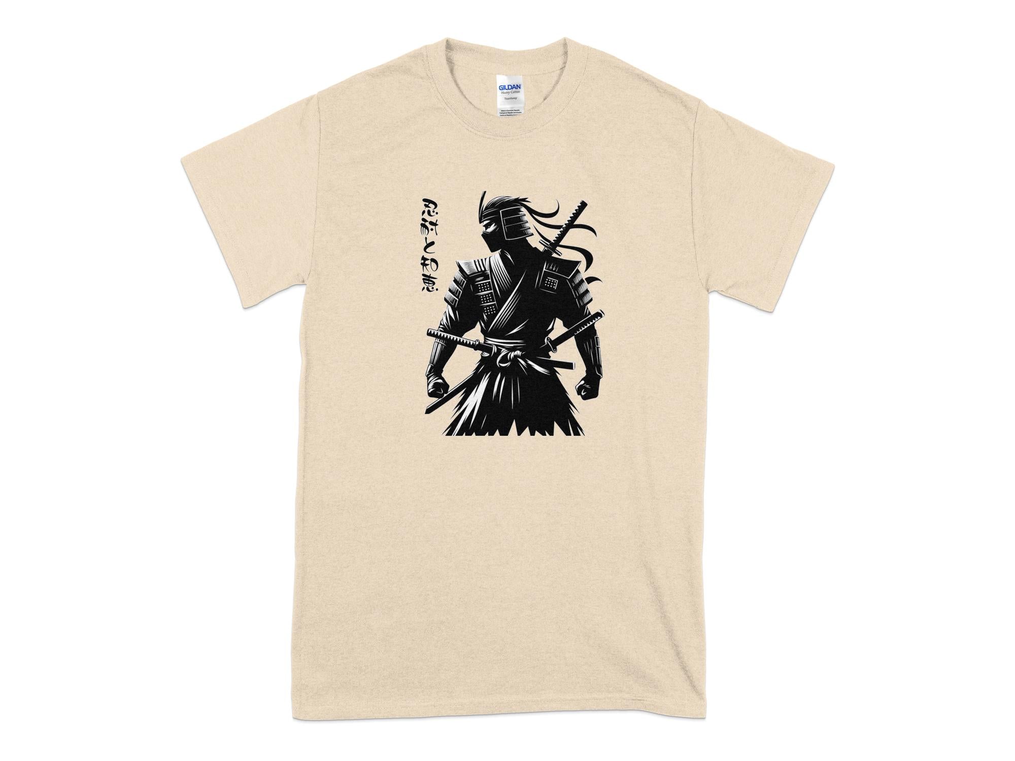 Samurai Ninja - Coloured Gildan T-Shirt Japanese Talisman Unisex Cultural Symbolic Graphic Design