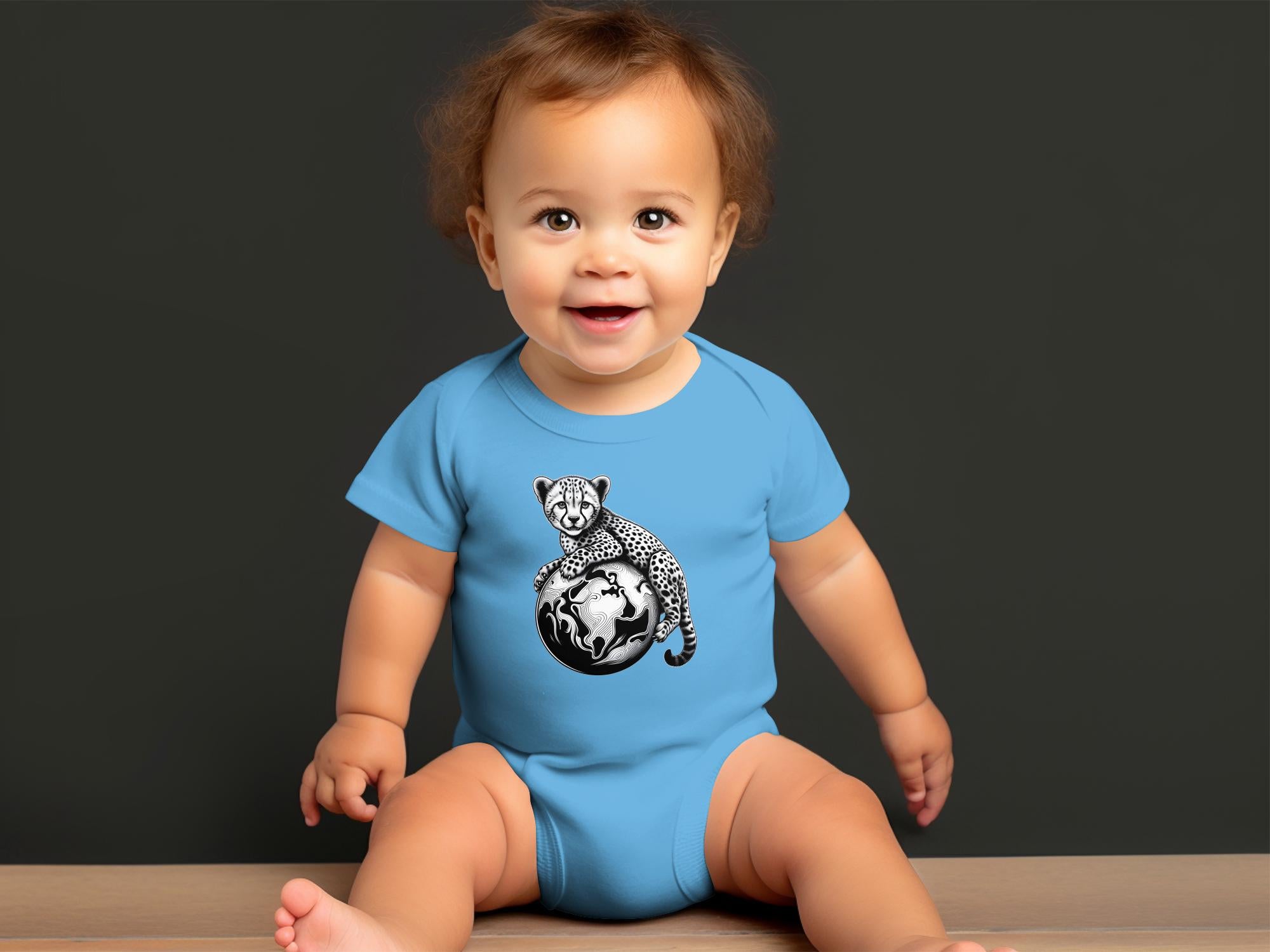 Cheetah World - Coloured Toddler Bodysuit Realistic Animal Talisman Unisex Cute Tee Graphic Design