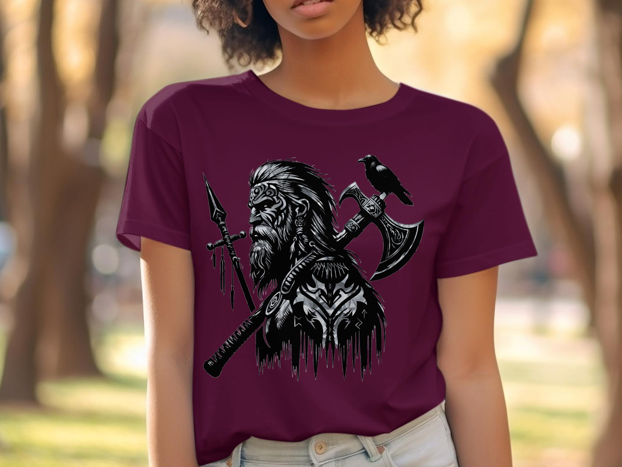 Viking Courage - Coloured Gildan T Shirt Norse Talisman Men Women Unisex Valhalla Tee