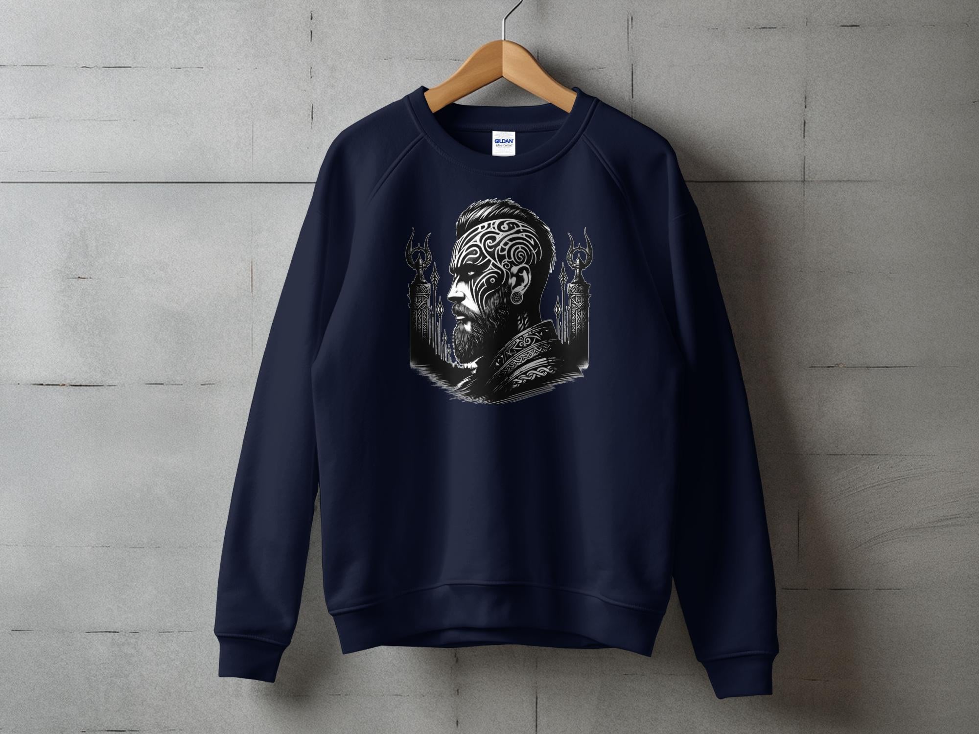 Viking Spirit - Coloured Gildan Sweatshirt Realistic Norse Talisman Men Women Unisex Valhalla Tee Graphic Design