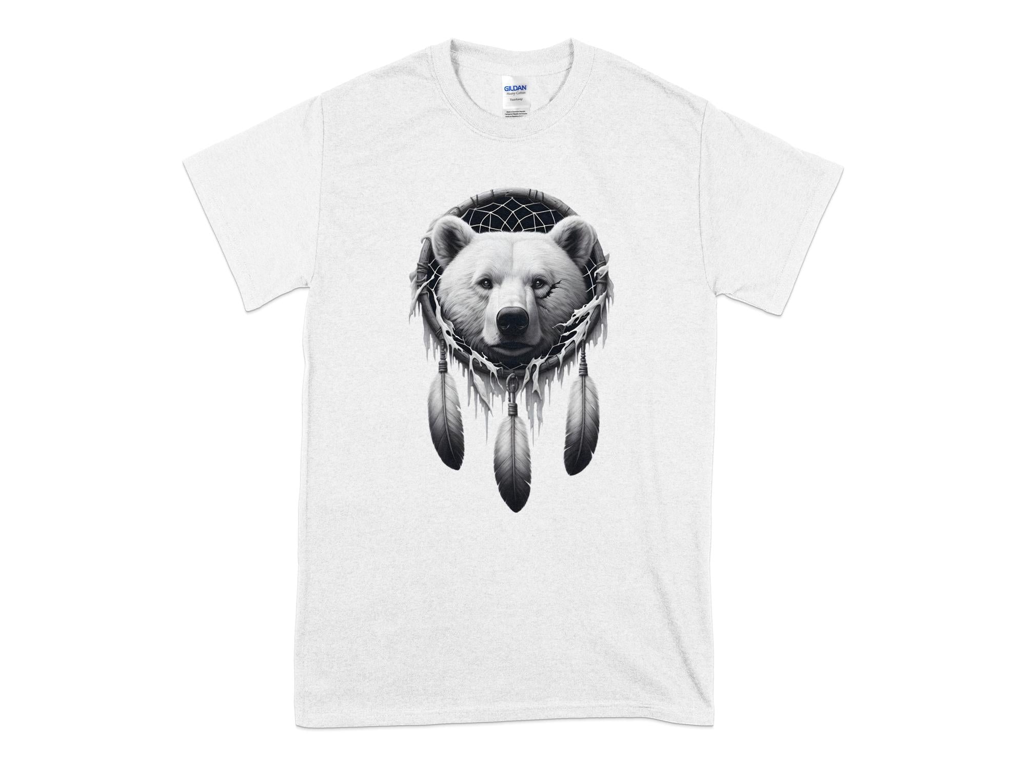 Dreamcatcher Bear - Coloured Gildan T-Shirt Realistic Native American Talisman Unisex Mythology Tee Graphic Design