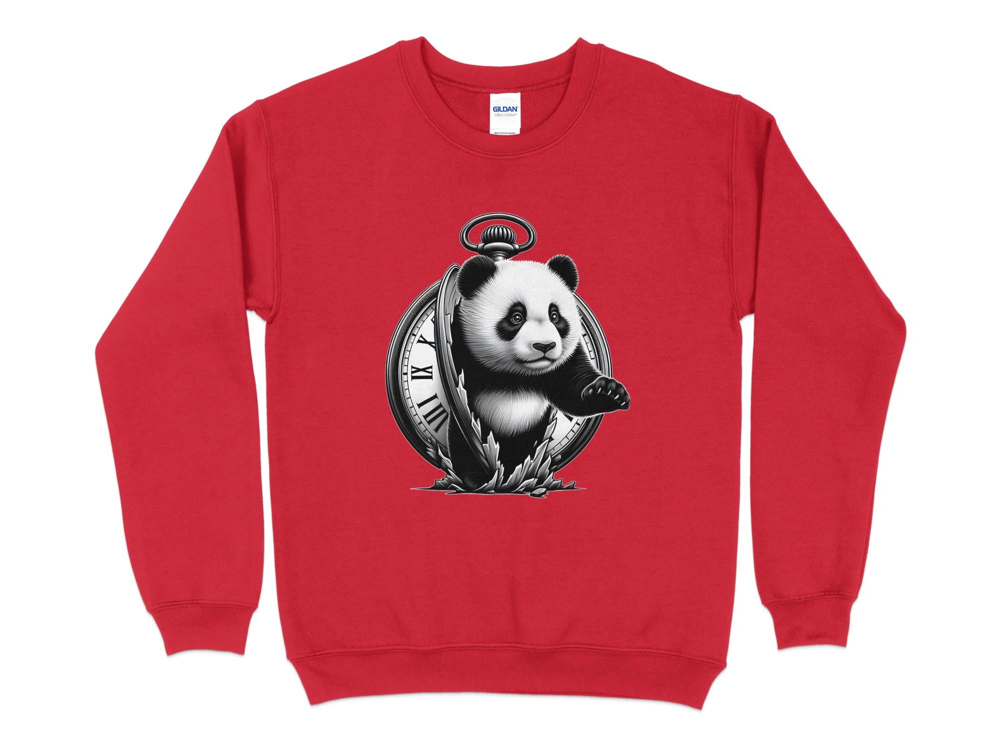 Panda - Coloured Gildan Sweatshirt Realistic Animal Talisman Unisex Cute Tee Graphic Design