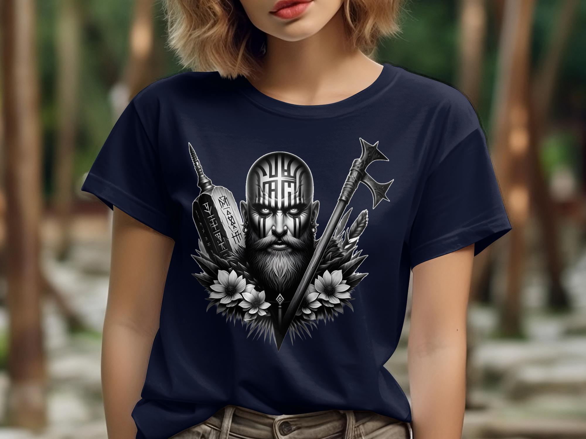 Viking Vigor - Coloured Gildan T Shirt Realistic Norse Talisman Men Women Unisex Valhalla Tee Graphic Design