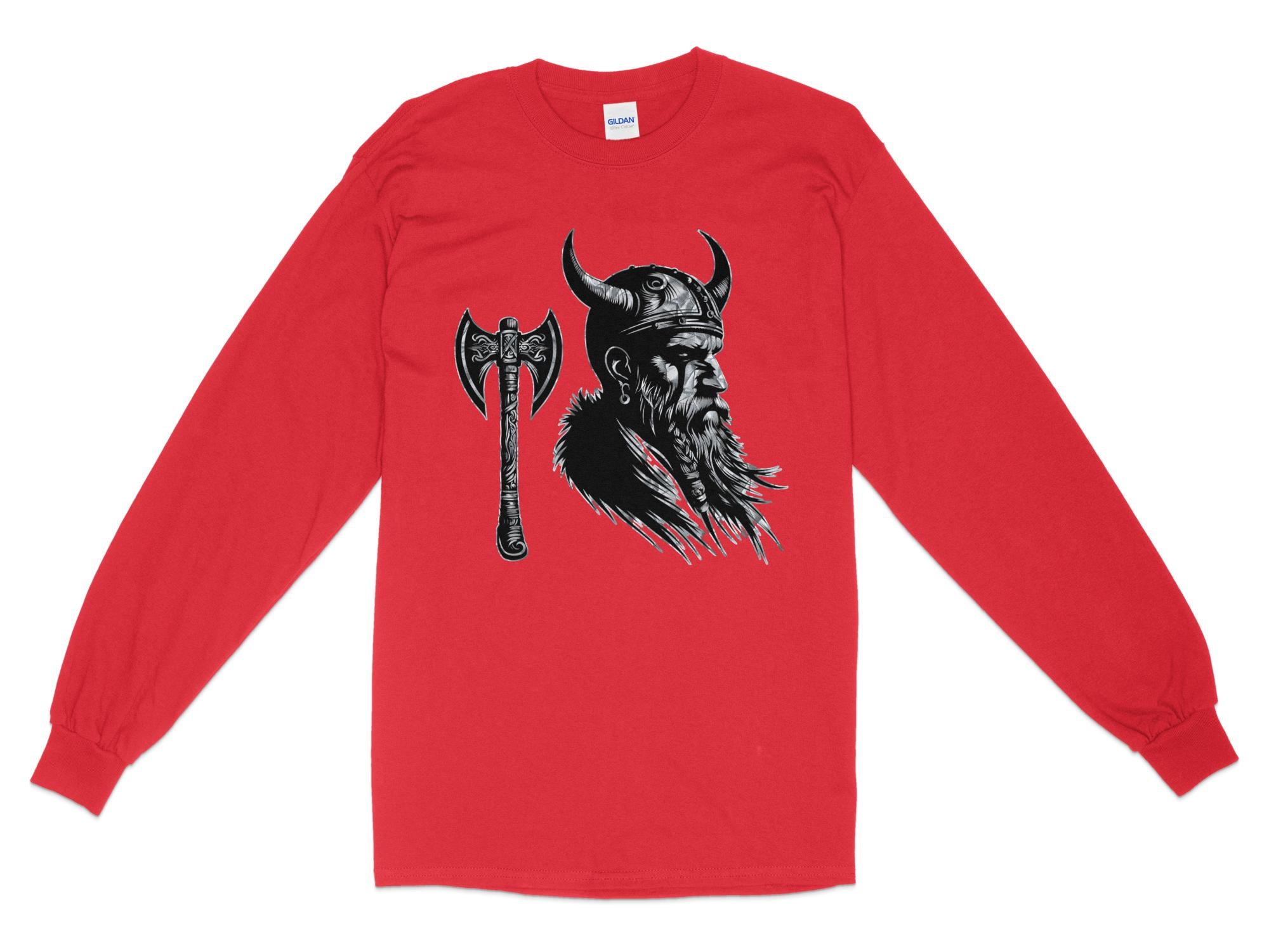 Viking Knowledge - Coloured Gildan Long Sleeve Norse Talisman Men Women Unisex Valhalla Tee