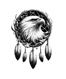 Dreamcatcher Eagle - Digital Art | PNG, JPEG & SVG | Instant Download for Apparel, Décor and Wall Art