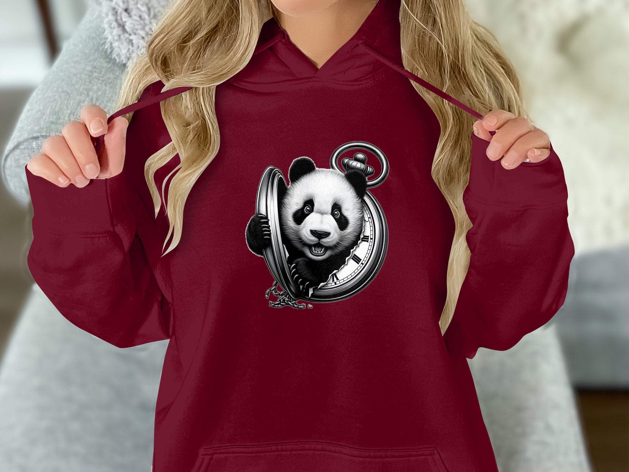 Panda - Coloured Gildan Hoodie Realistic Animal Talisman Unisex Cute Tee Graphic Design