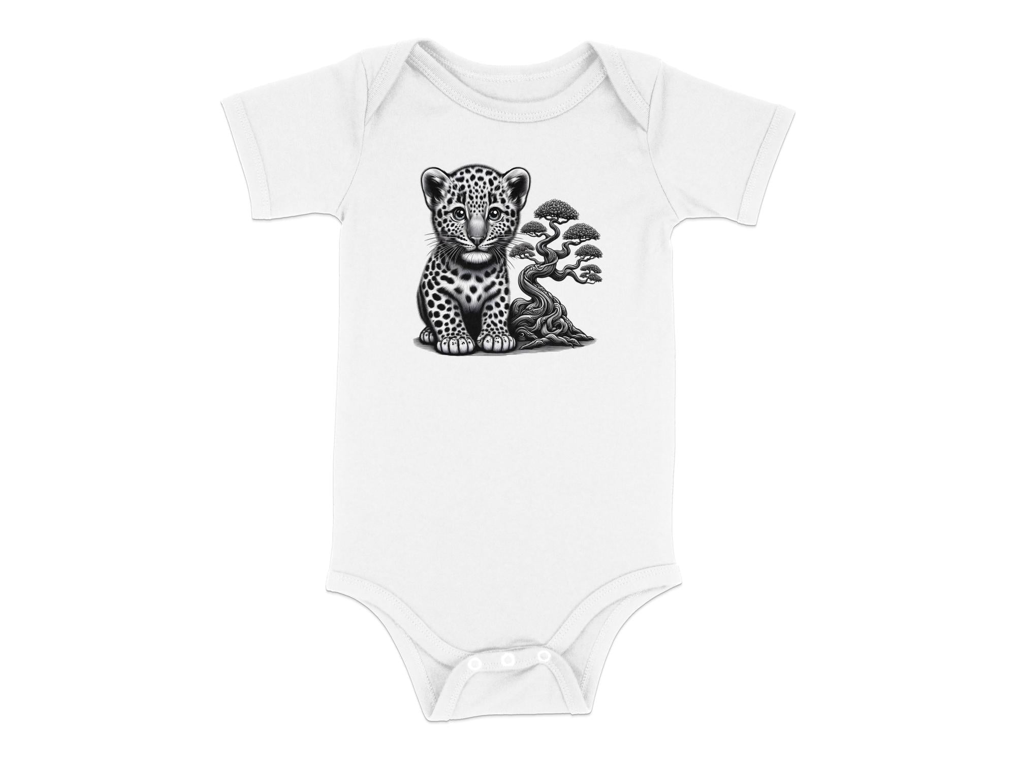 Leopard Bonsai - Coloured Toddler Bodysuit Realistic Animal Talisman Unisex Cute Tee Graphic Design