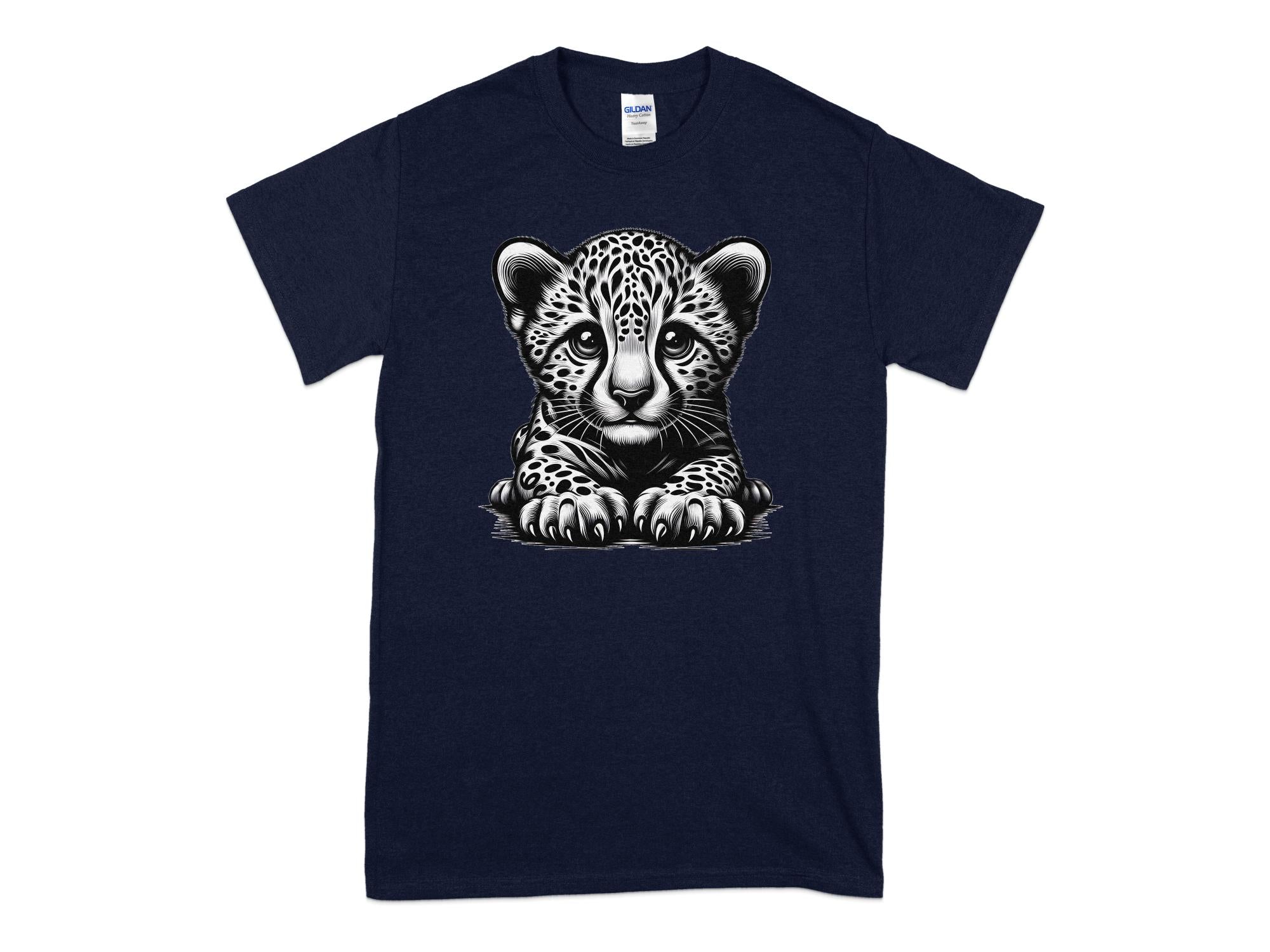 Cheetah World - Coloured Gildan T-Shirt Realistic Animal Talisman Unisex Cute Tee Graphic Design