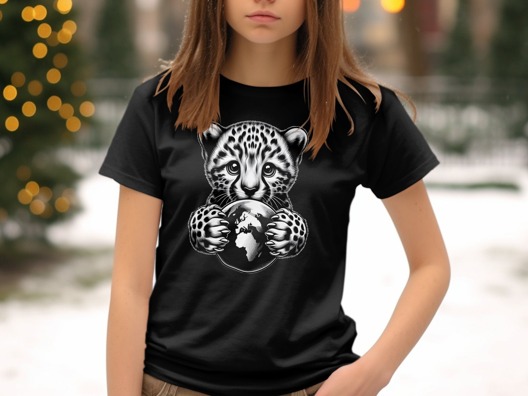 Cheetah World - Coloured Gildan Kids T-Shirt Realistic Animal Talisman Unisex Cute Tee Graphic Design