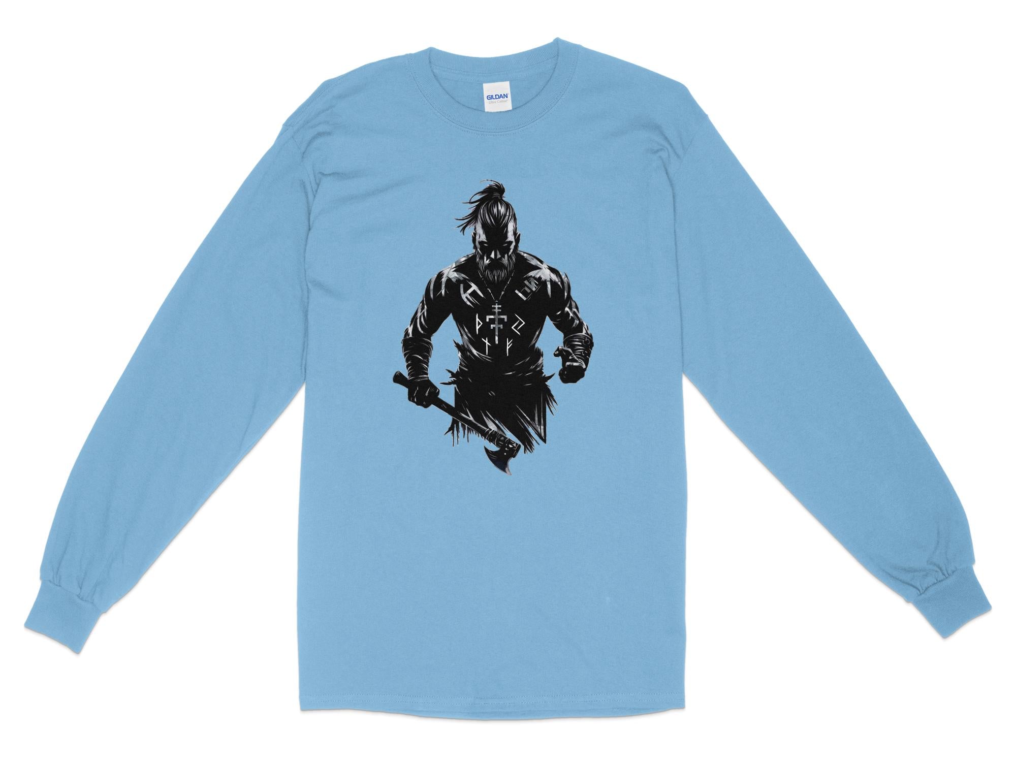 Viking Frenzy - Coloured Gildan Long Sleeve Norse Talisman Men Women Unisex Valhalla Tee