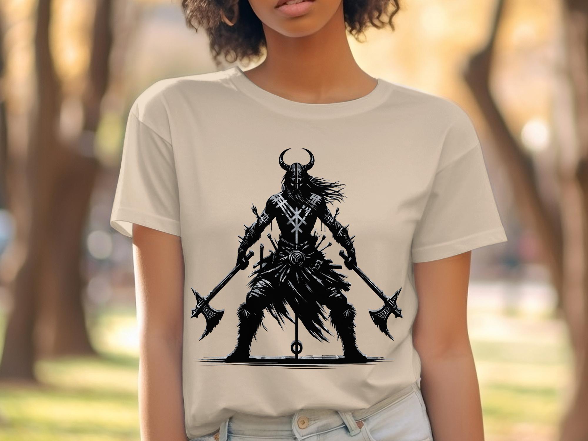 Viking Indomitable - Coloured Gildan T Shirt Norse Talisman Men Women Unisex Valhalla Tee