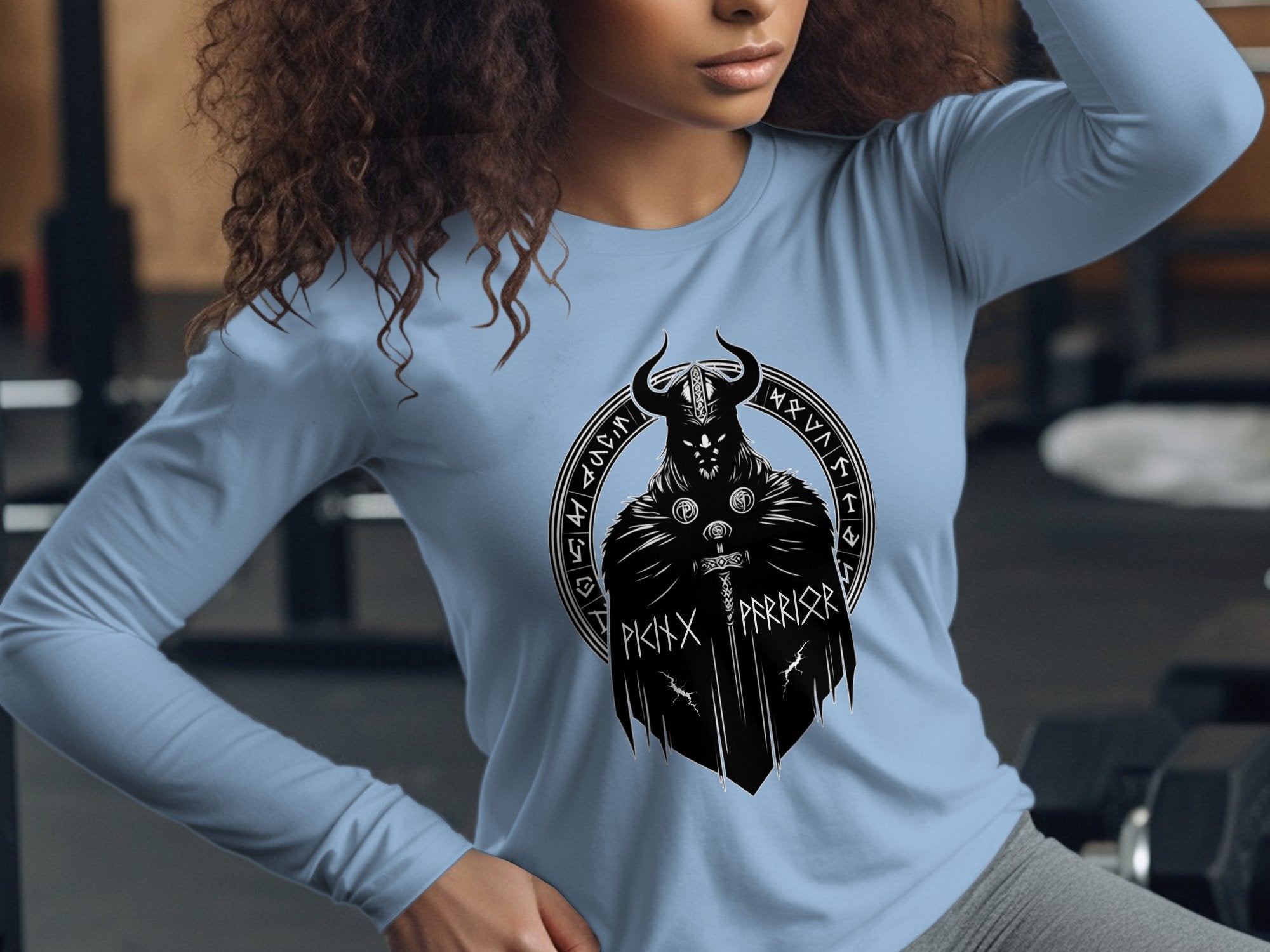 Viking Seer - Coloured Gildan Long Sleeve Shirt  Norse Talisman Men Women Unisex Valhalla Tee