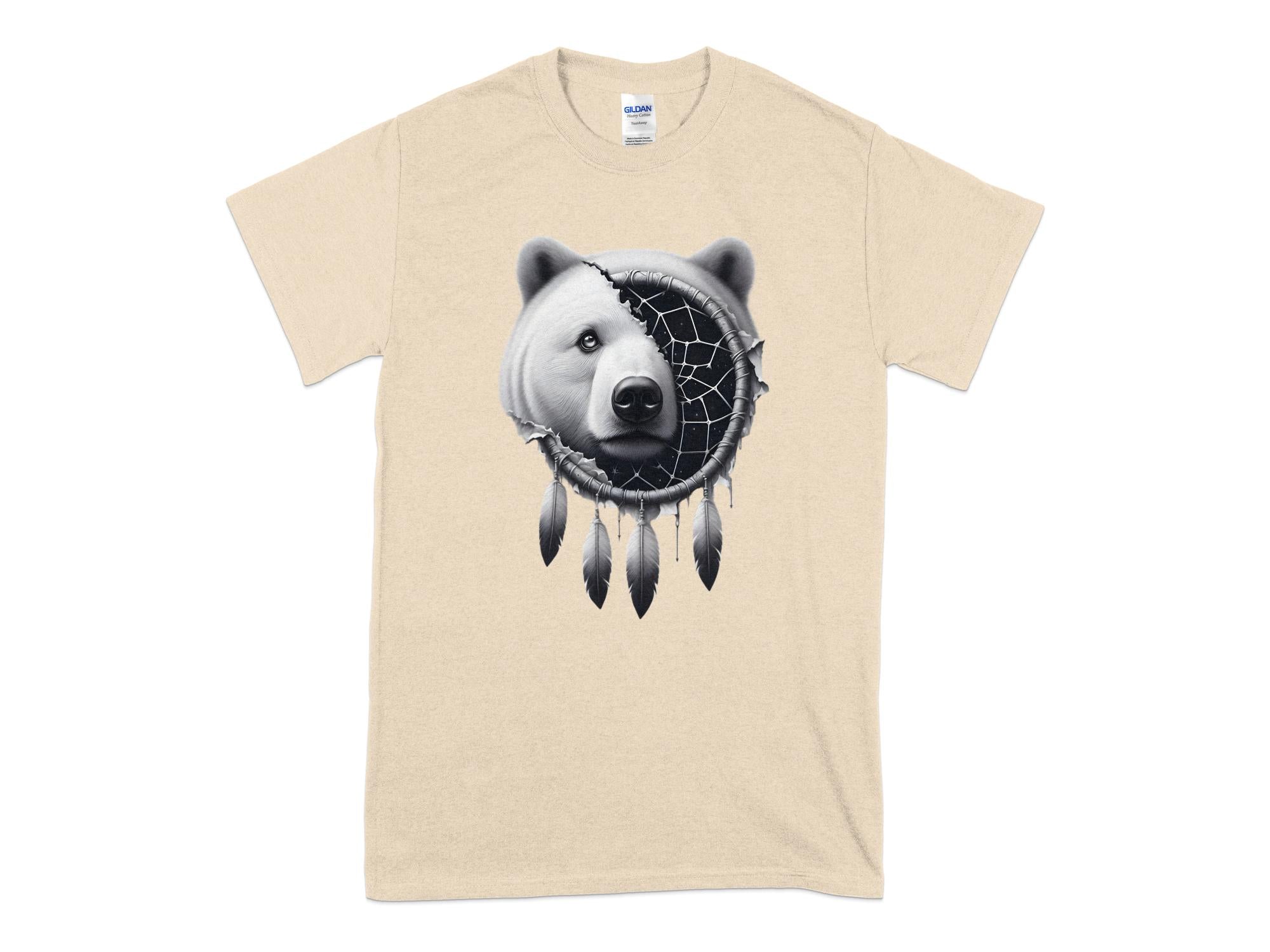 Dreamcatcher Bear - Coloured Gildan T-Shirt Realistic Native American Talisman Unisex Mythology Tee Graphic Design