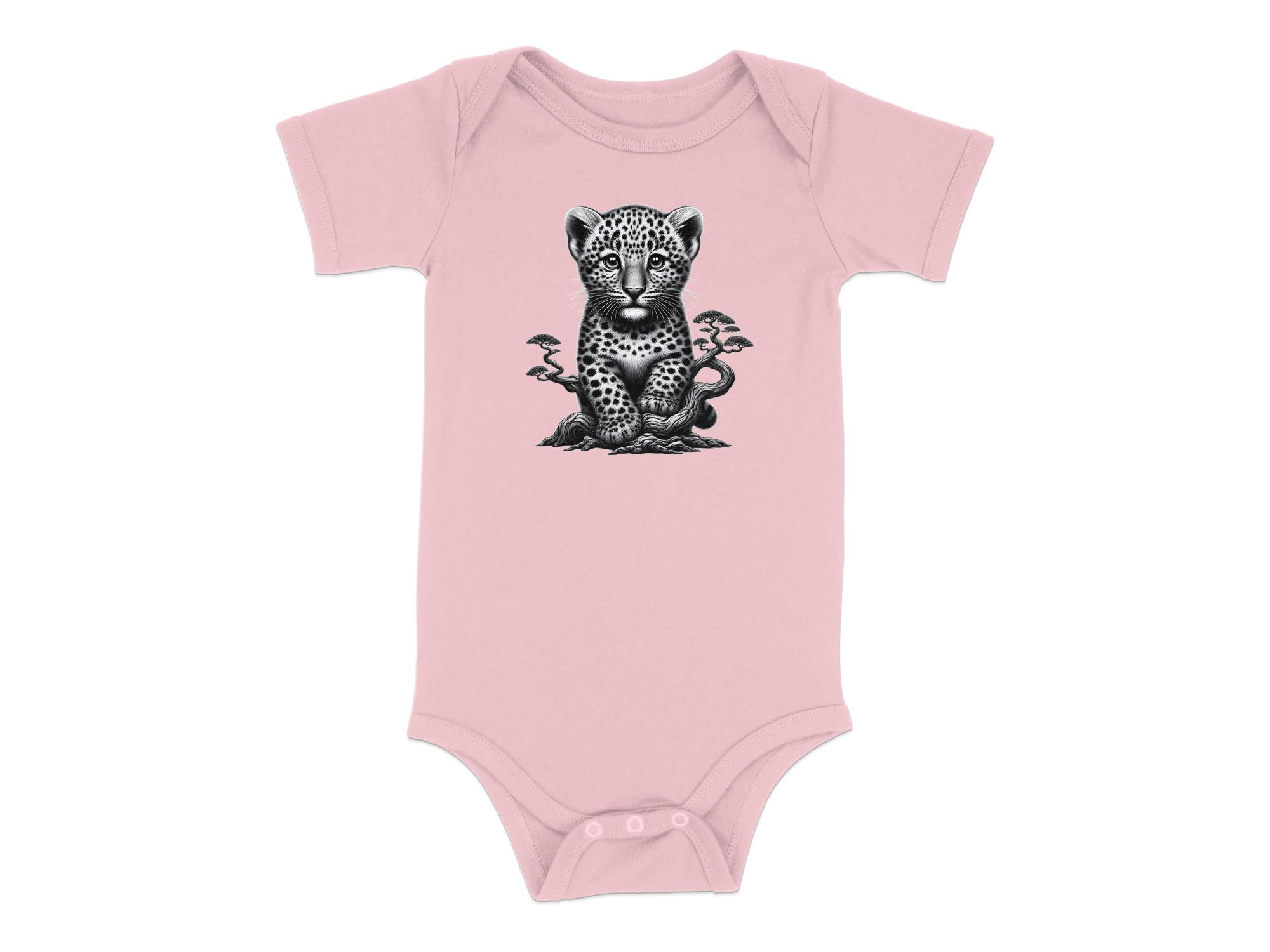 Leopard Bonsai - Coloured Toddler Bodysuit Realistic Animal Talisman Unisex Cute Tee Graphic Design