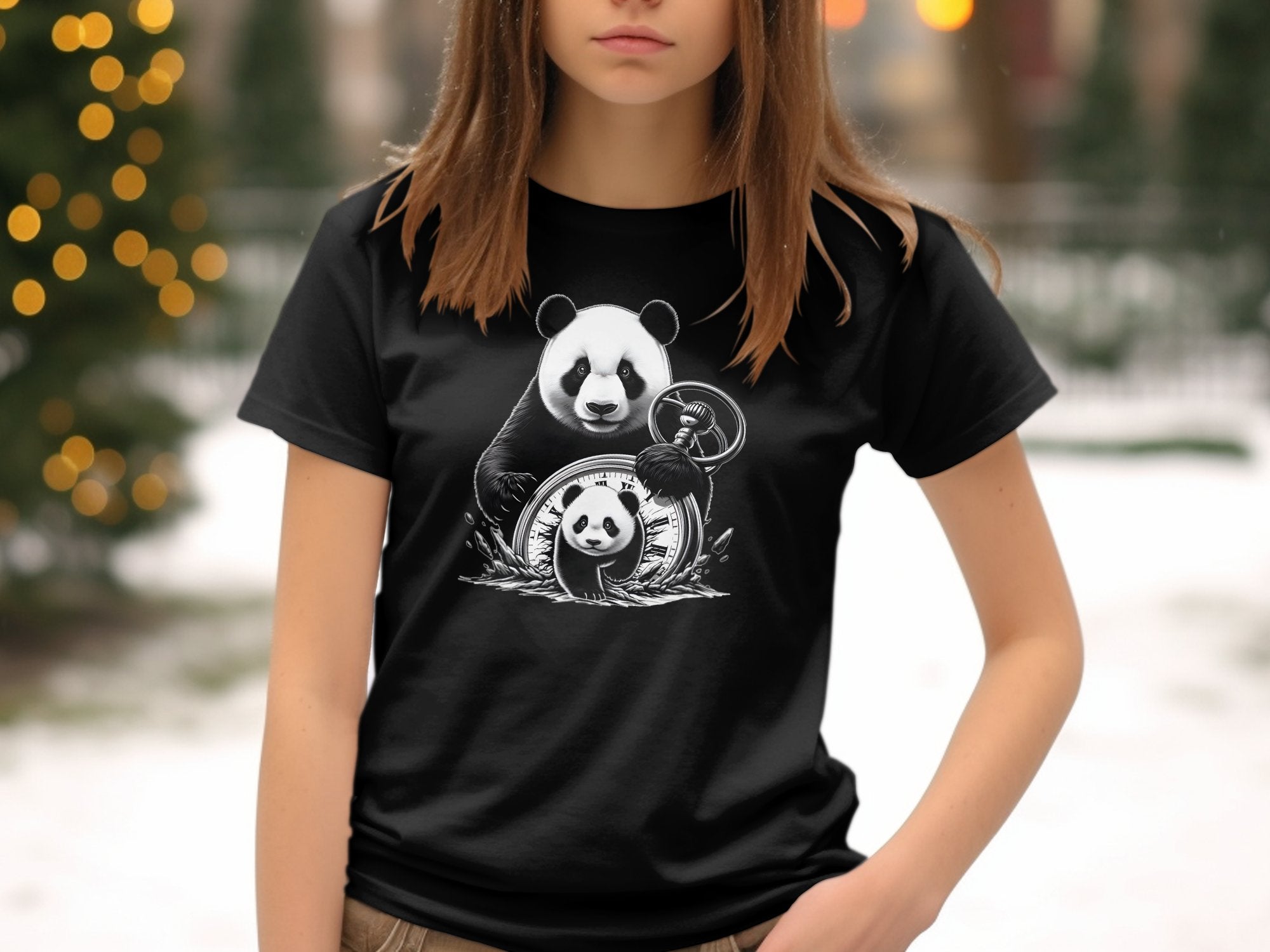 Panda - Coloured Kids T-Shirt Realistic Animal Talisman Unisex Cute Tee Graphic Design