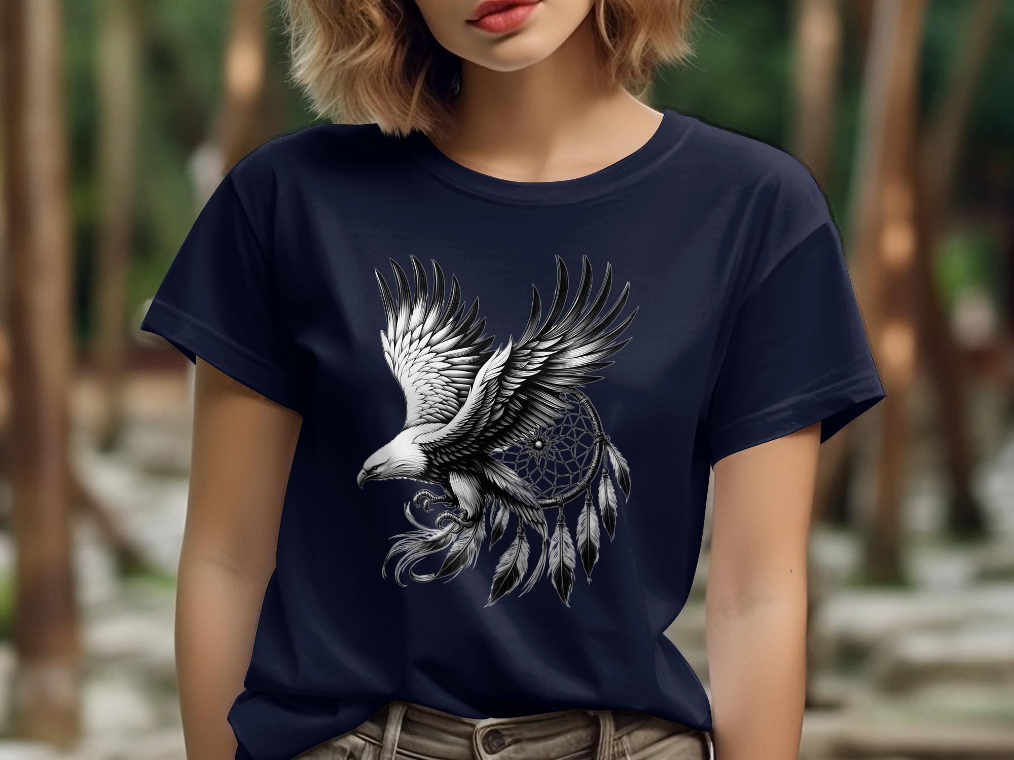 Dreamcatcher Eagle - Coloured Gildan T-Shirt Realistic Native American Talisman Unisex Mythology Tee Graphic Design