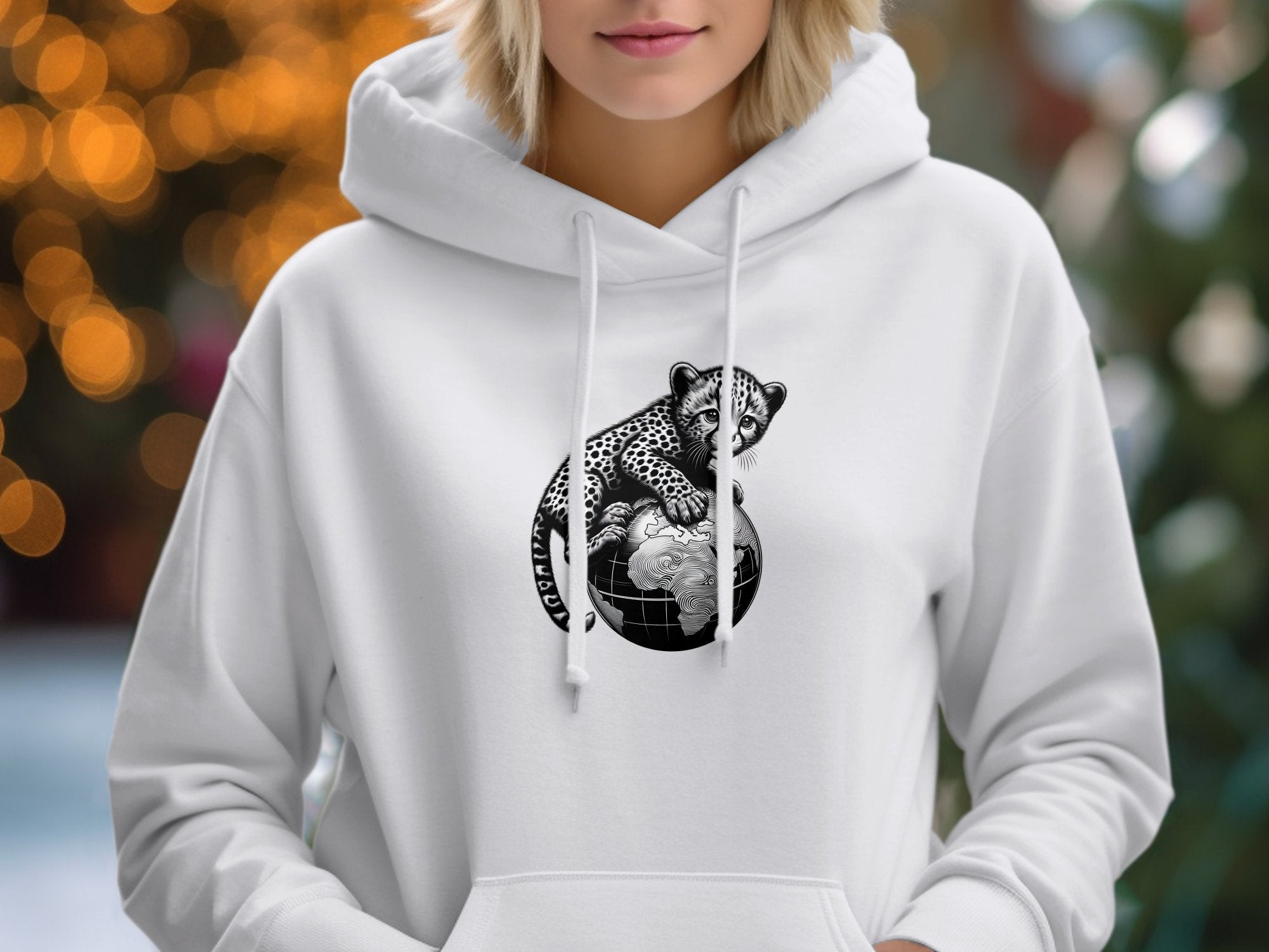 Cheetah World - Coloured Gildan Hoodie Realistic Animal Talisman Unisex Cute Tee Graphic Design