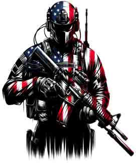 American Patriot - Digital Art | PNG, JPEG & SVG | Instant Download for Apparel, Décor and Wall Art