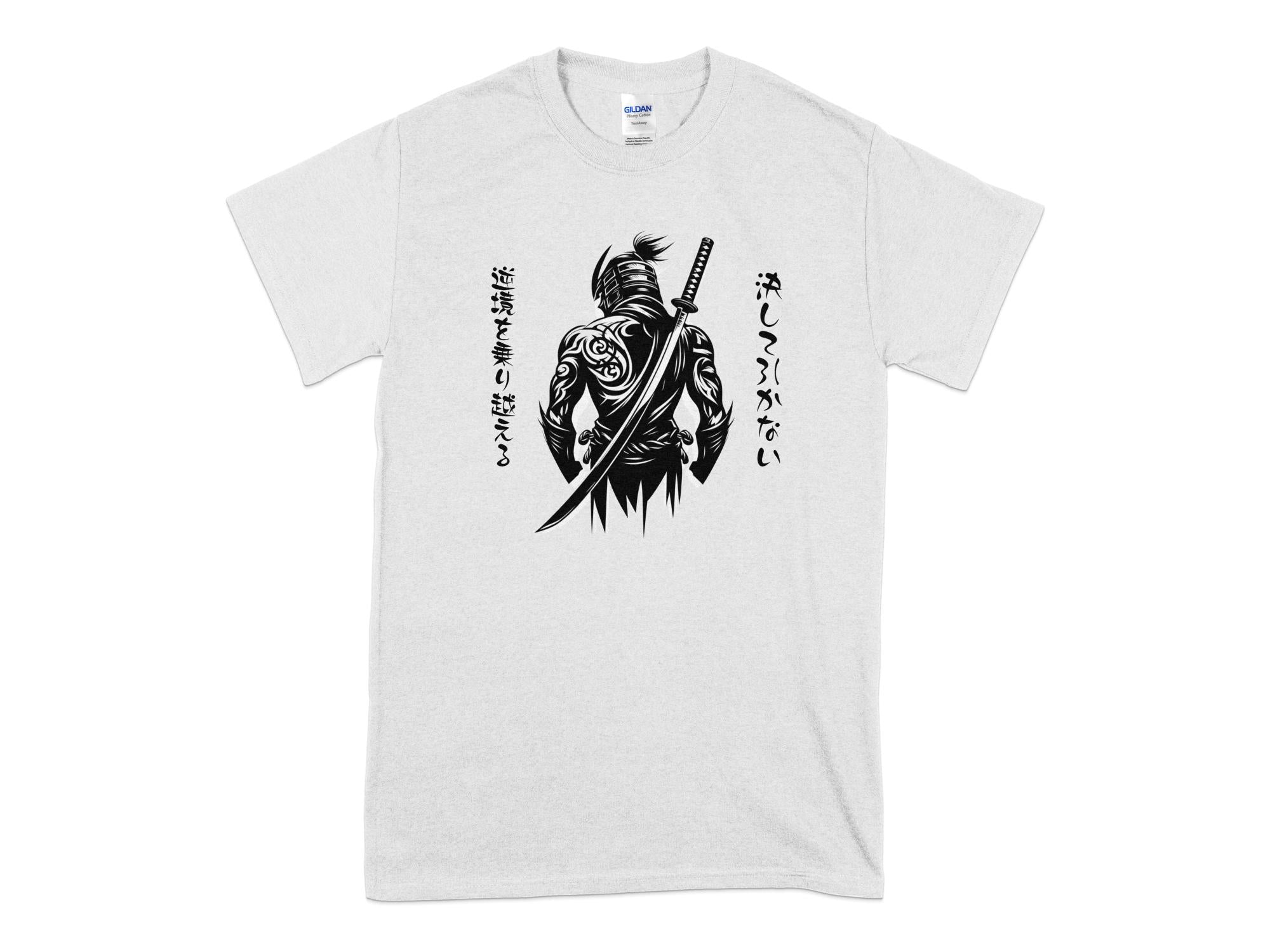 Samurai Ninja - Coloured Gildan T-Shirt Japanese Talisman Unisex Cultural Symbolic Graphic Design