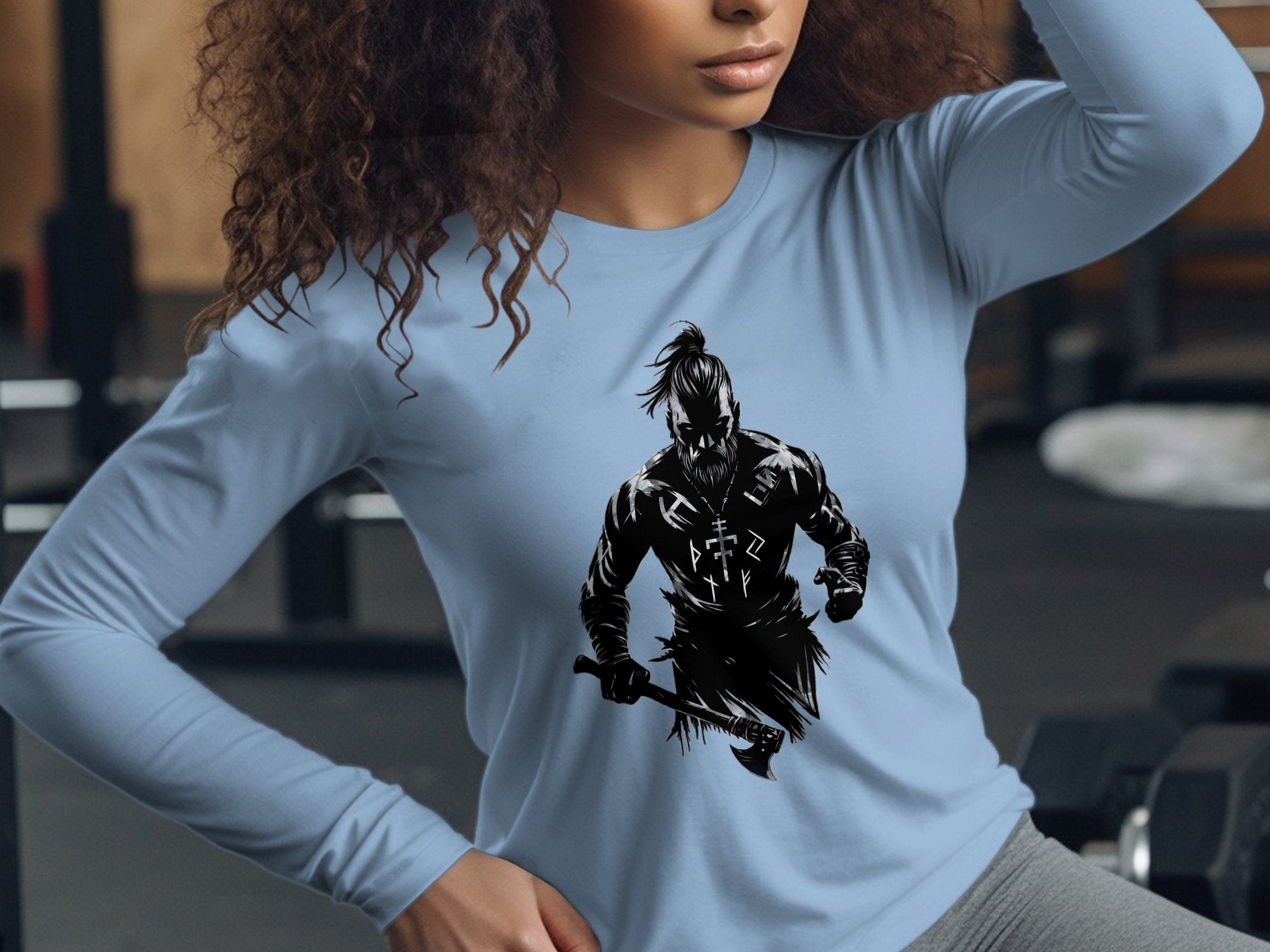 Viking Frenzy - Coloured Gildan Long Sleeve Norse Talisman Men Women Unisex Valhalla Tee