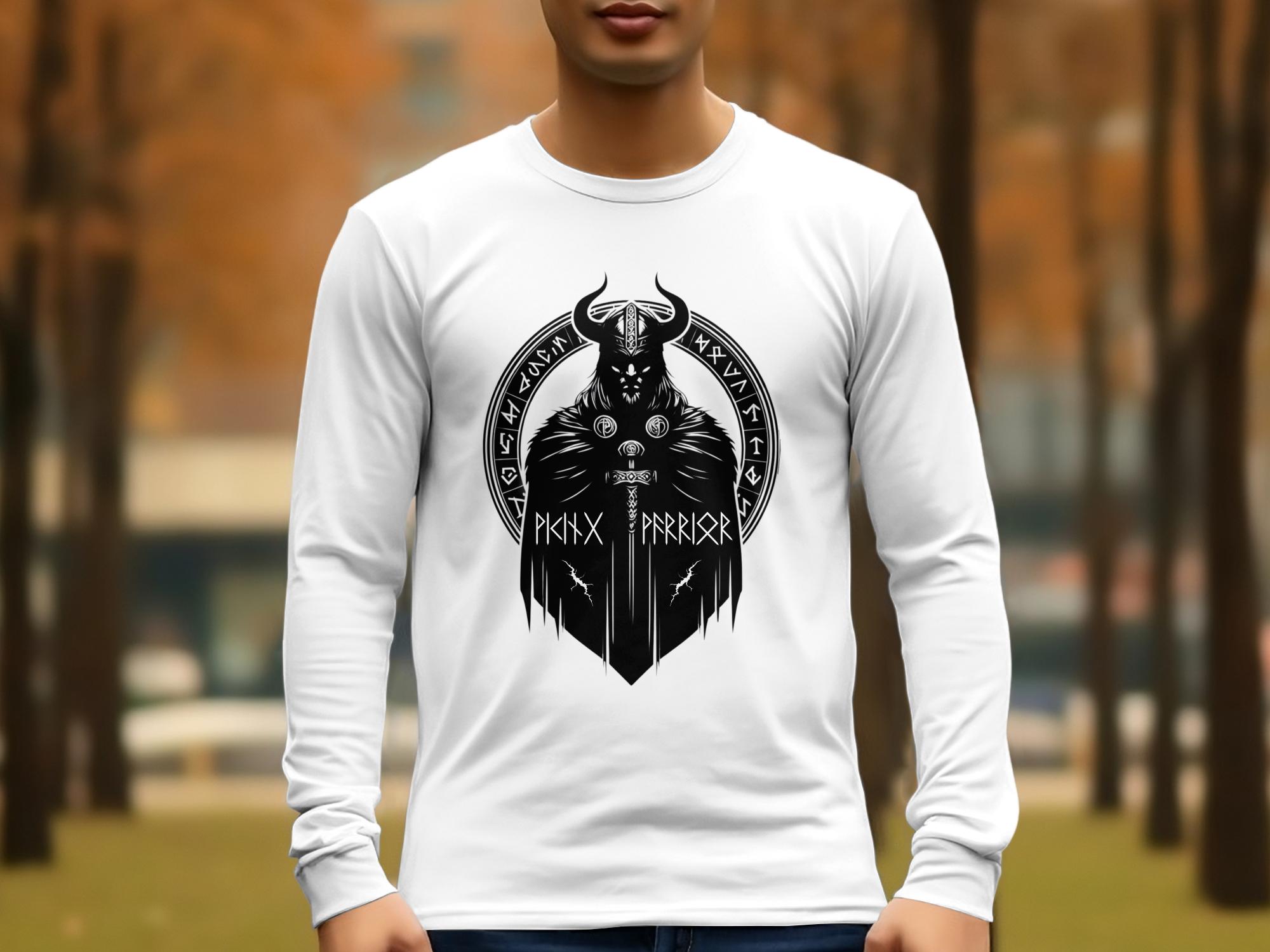 Viking Seer - Coloured Gildan Long Sleeve Shirt  Norse Talisman Men Women Unisex Valhalla Tee