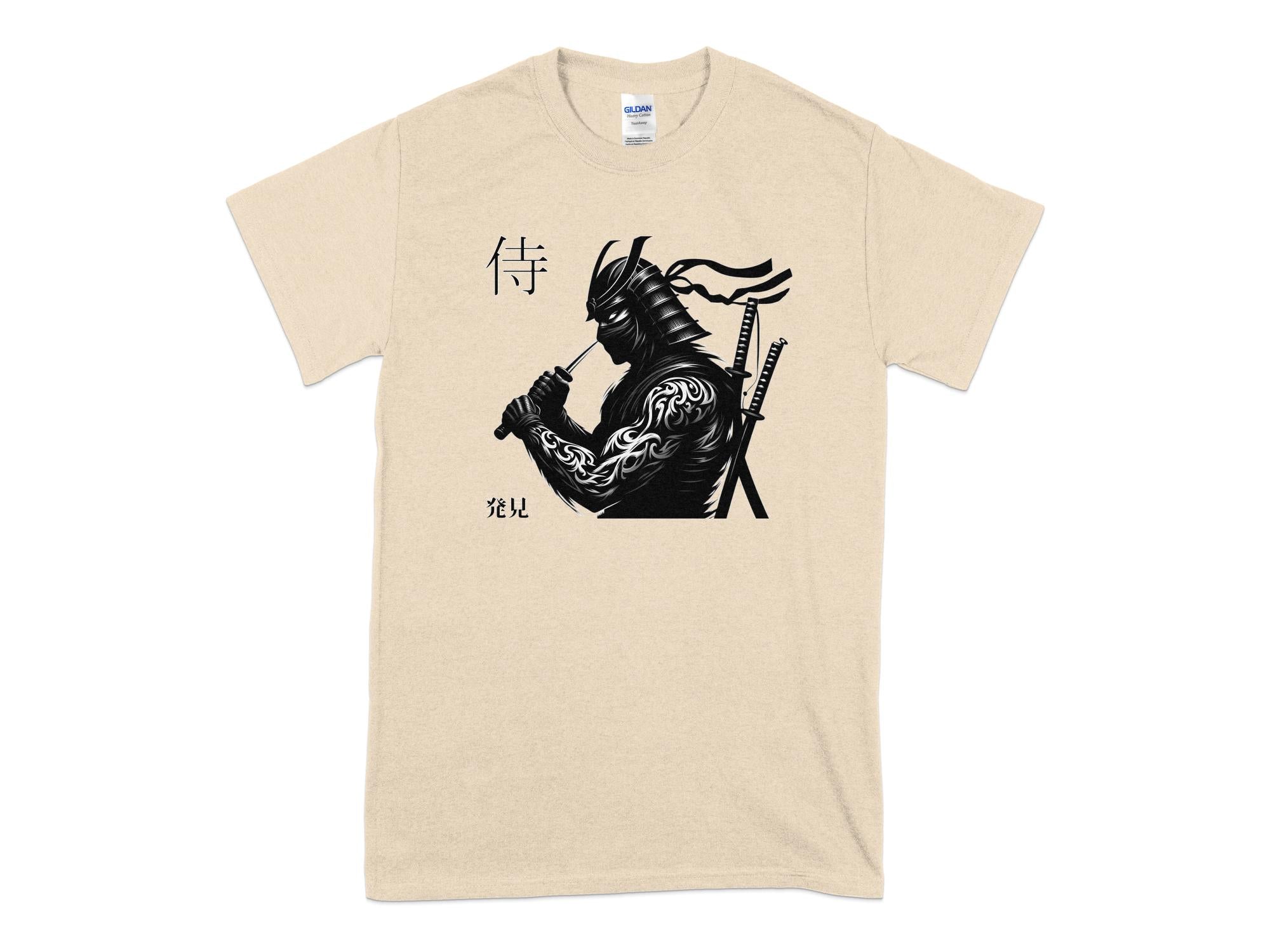 Samurai Ninja - Coloured Gildan T-Shirt Japanese Talisman Unisex Cultural Symbolic Graphic Design