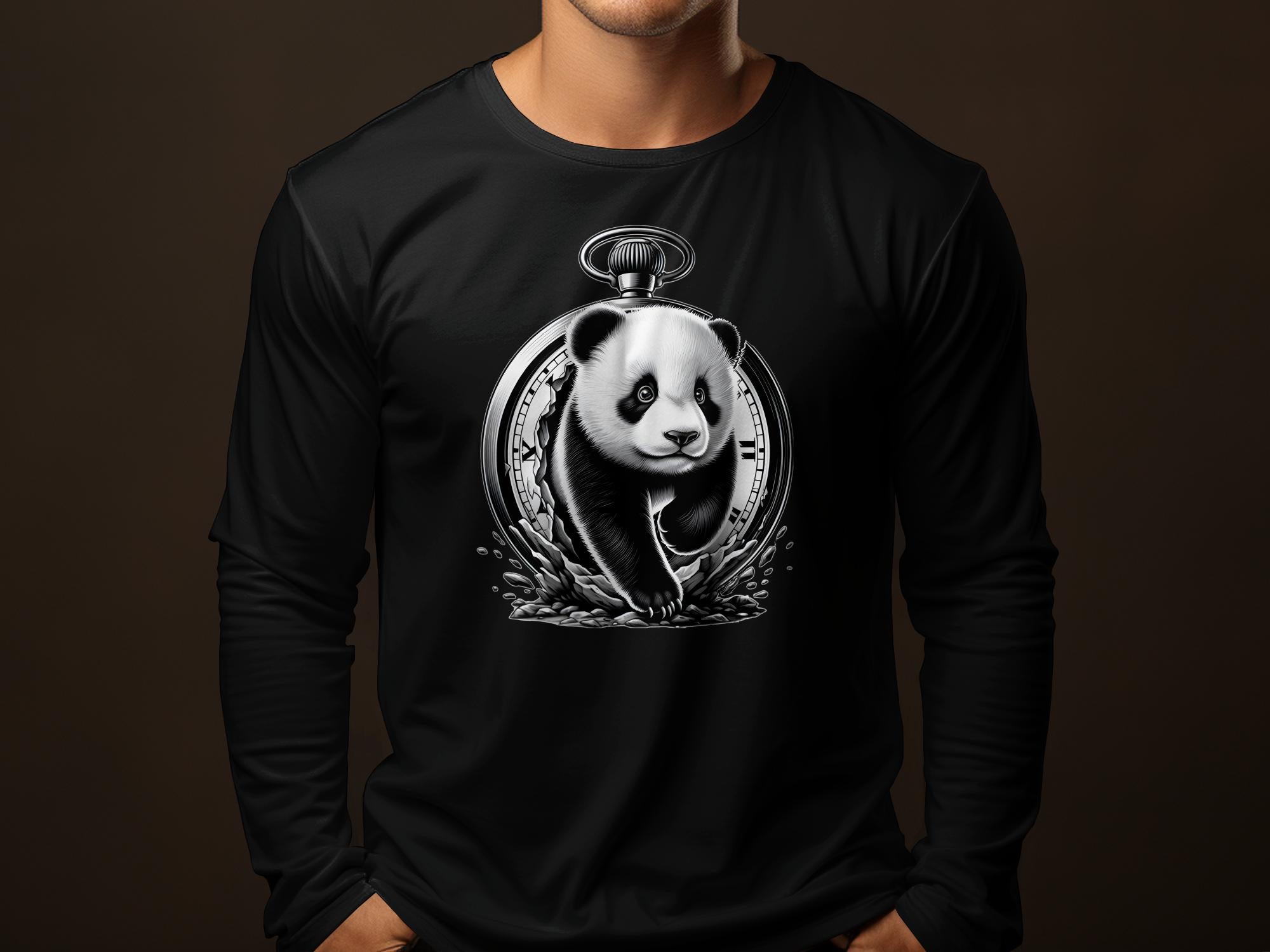 Panda - Coloured Gildan Long Sleeve Realistic Animal Talisman Unisex Cute Tee Graphic Design