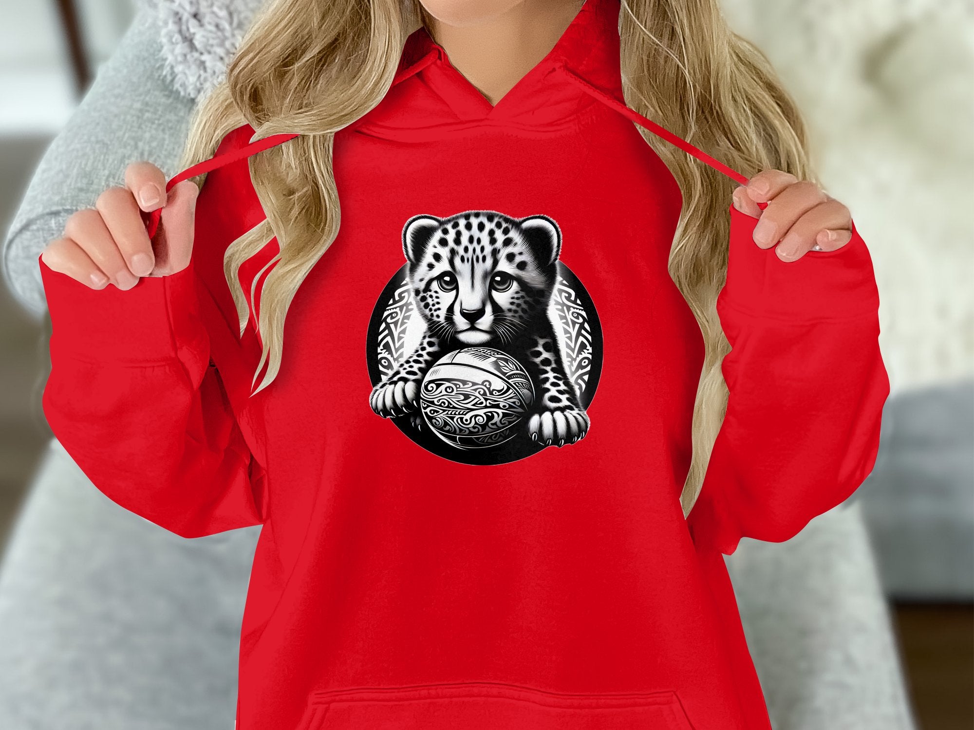 Cheetah World - Coloured Gildan Hoodie Realistic Animal Talisman Unisex Cute Tee Graphic Design