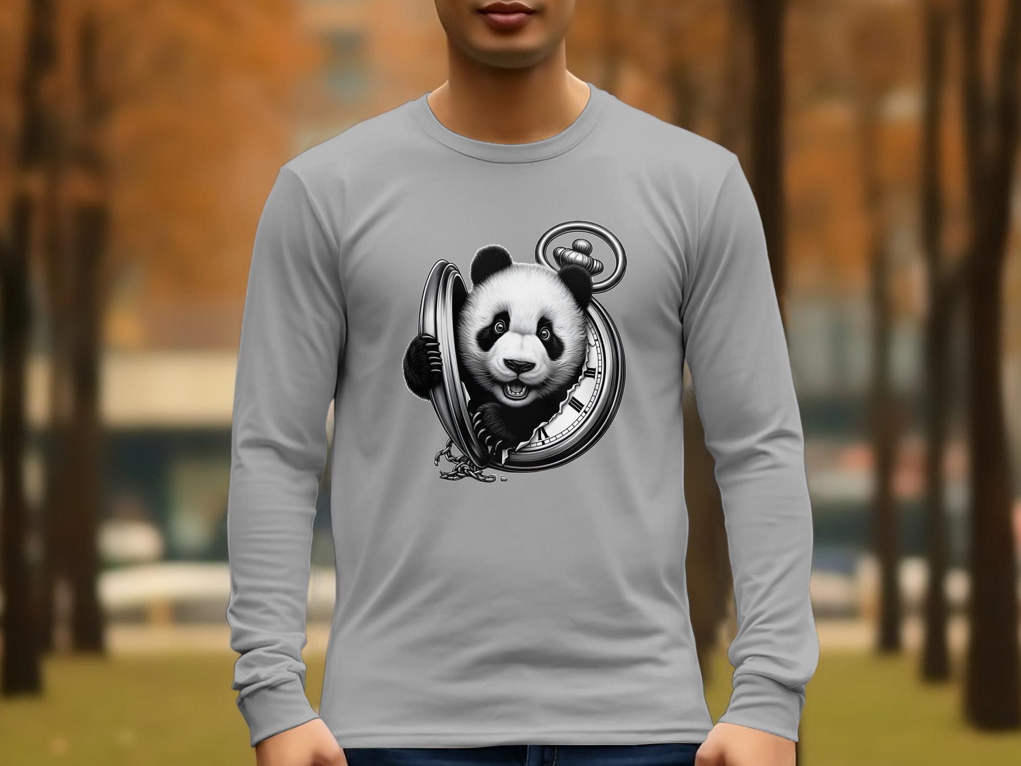 Panda - Coloured Gildan Long Sleeve Realistic Animal Talisman Unisex Cute Tee Graphic Design