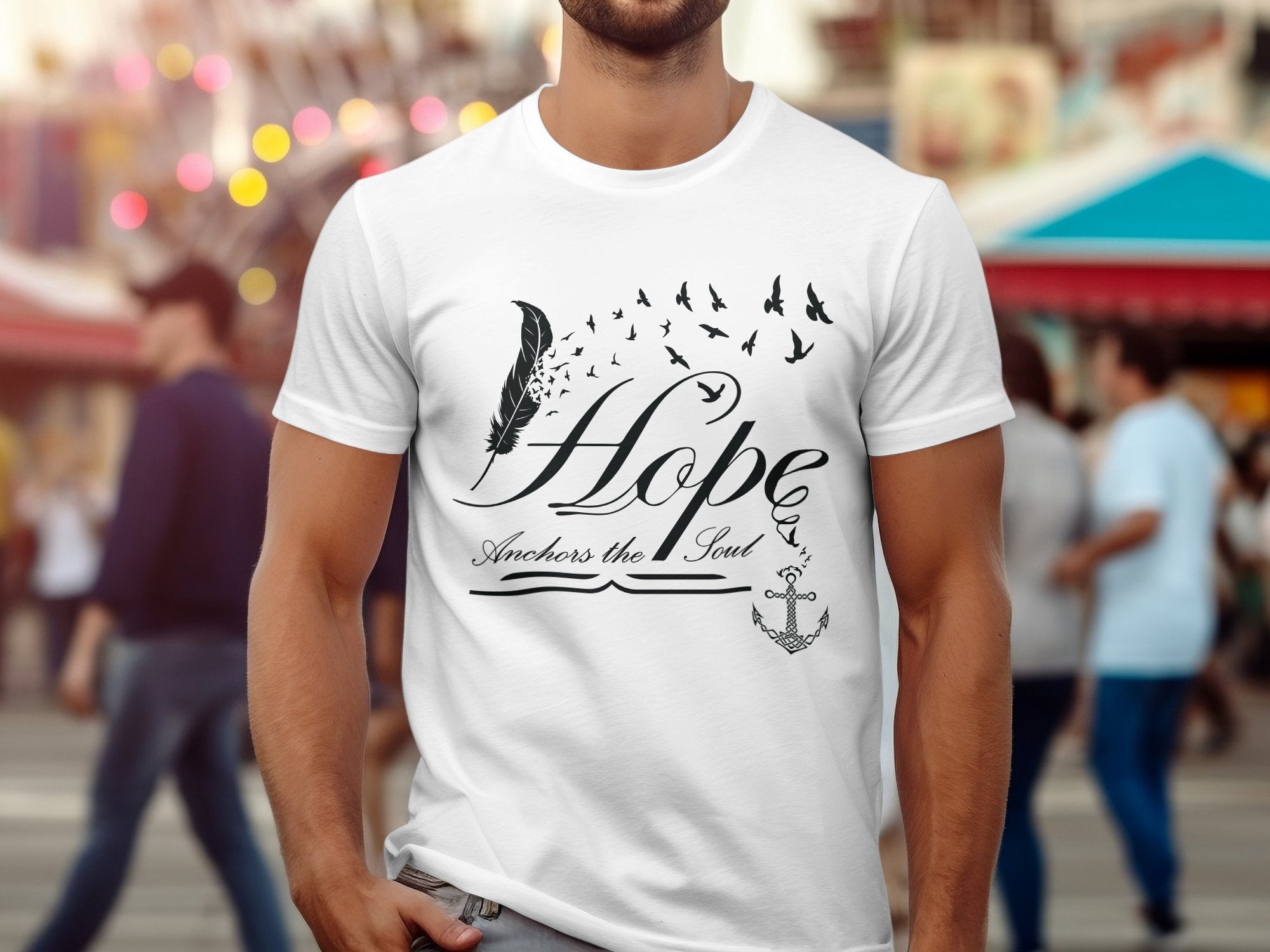 Hope Empowerment - White Gildan T Shirt Inspirational Talisman Men Women Unisex Tee Graphic Design