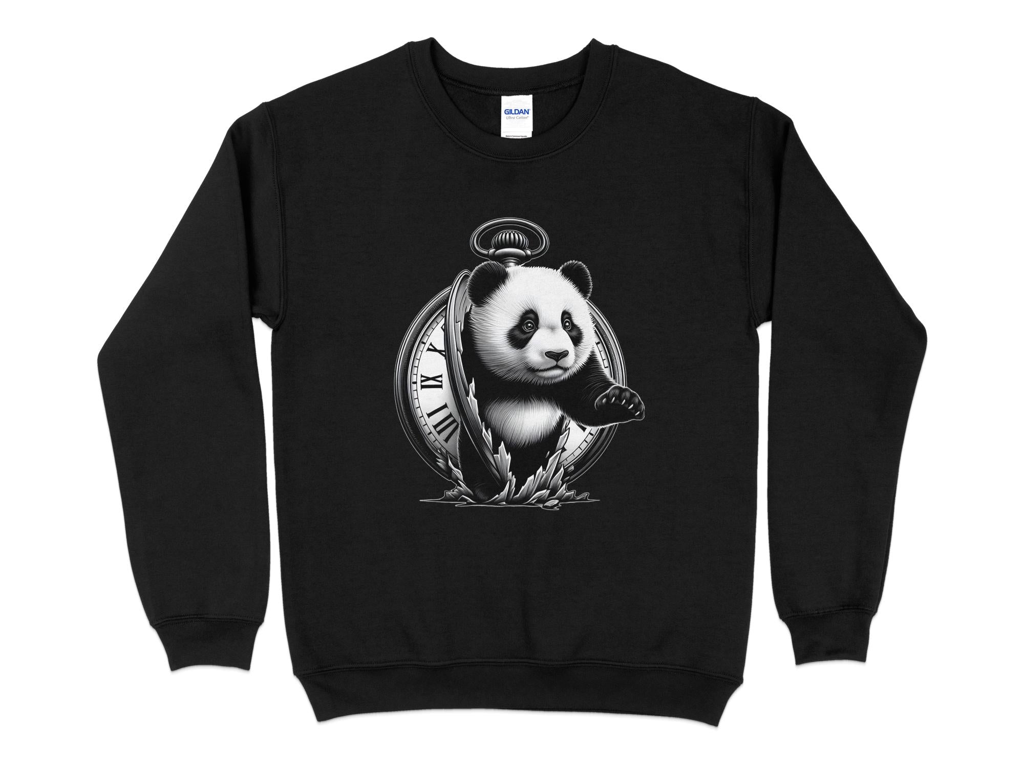 Panda - Coloured Gildan Sweatshirt Realistic Animal Talisman Unisex Cute Tee Graphic Design