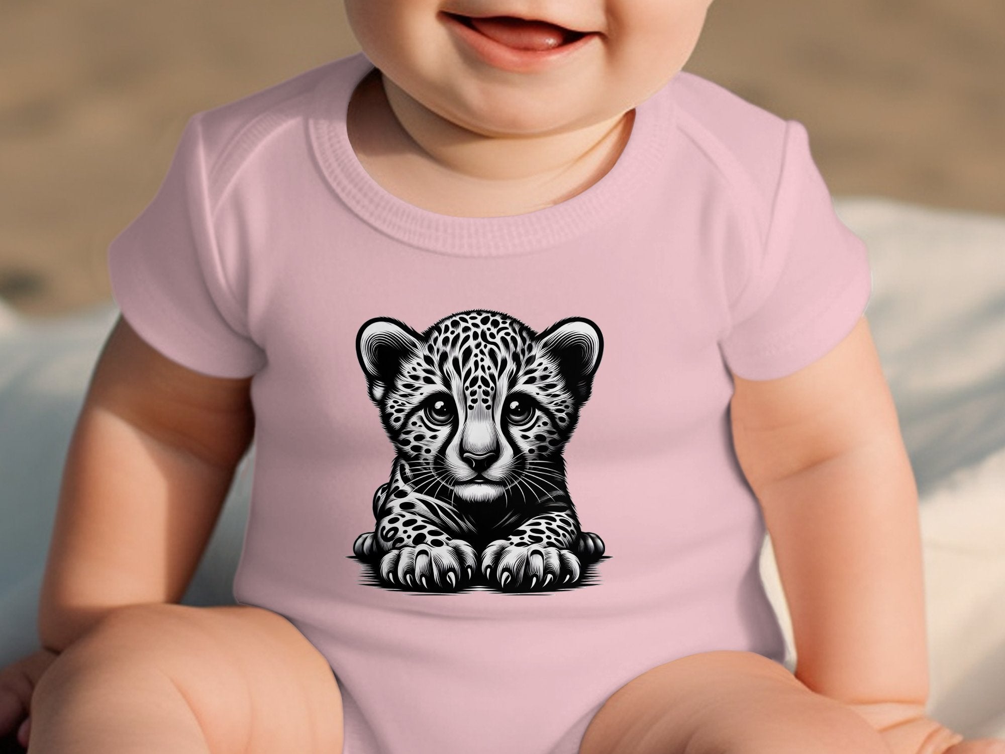 Cheetah World - Coloured Toddler Bodysuit Realistic Animal Talisman Unisex Cute Tee Graphic Design