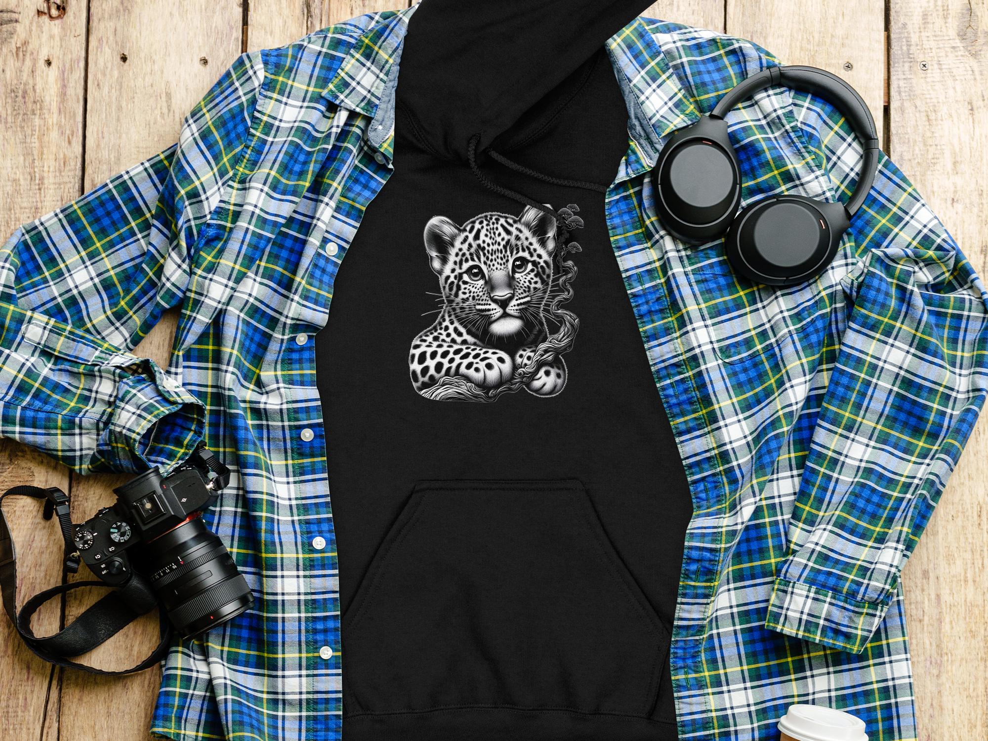 Leopard Bonsai - Coloured Gildan Hoodie Realistic Animal Talisman Unisex Cute Tee Graphic Design