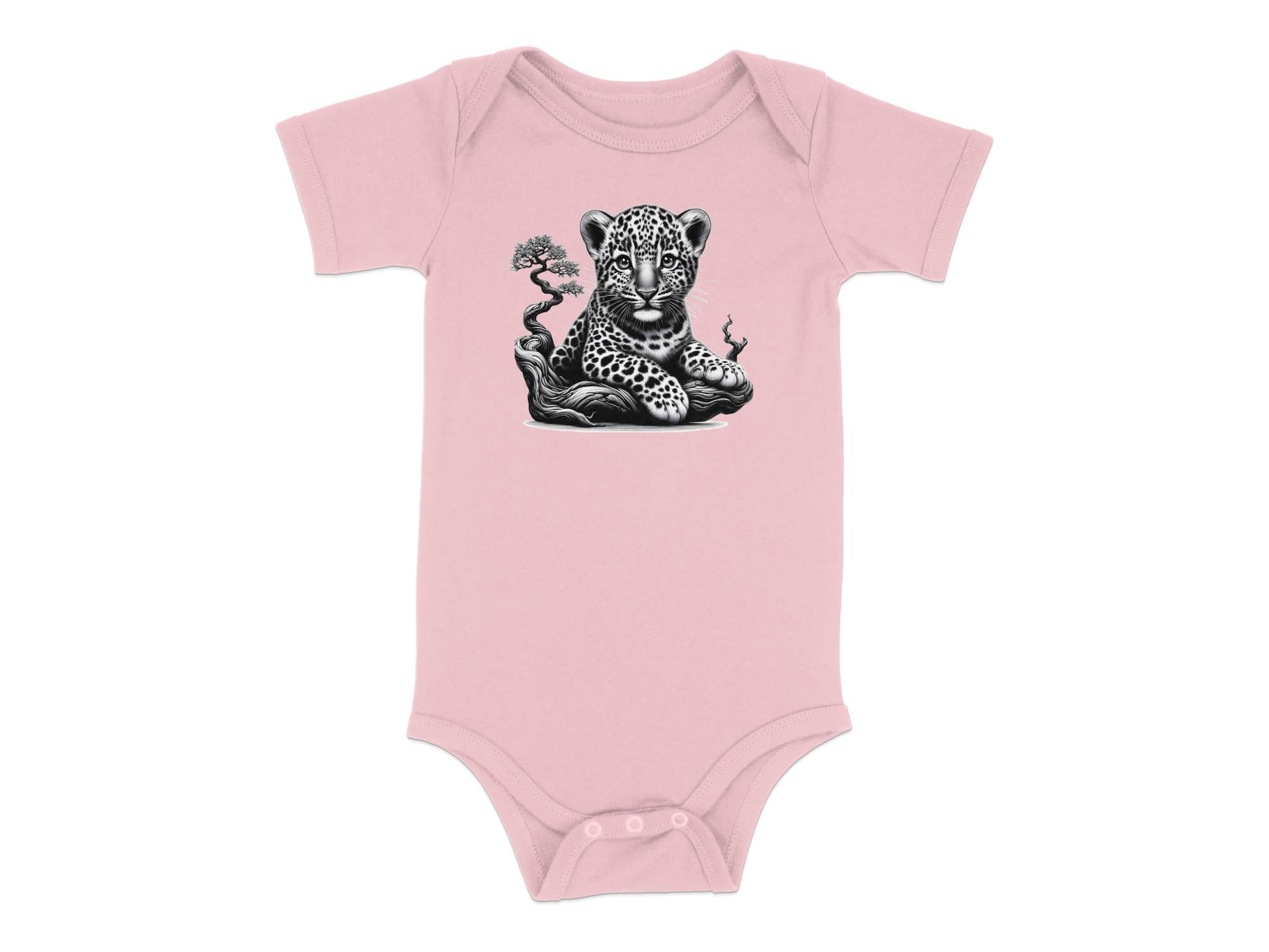 Leopard Bonsai - Coloured Toddler Bodysuit Realistic Animal Talisman Unisex Cute Tee Graphic Design