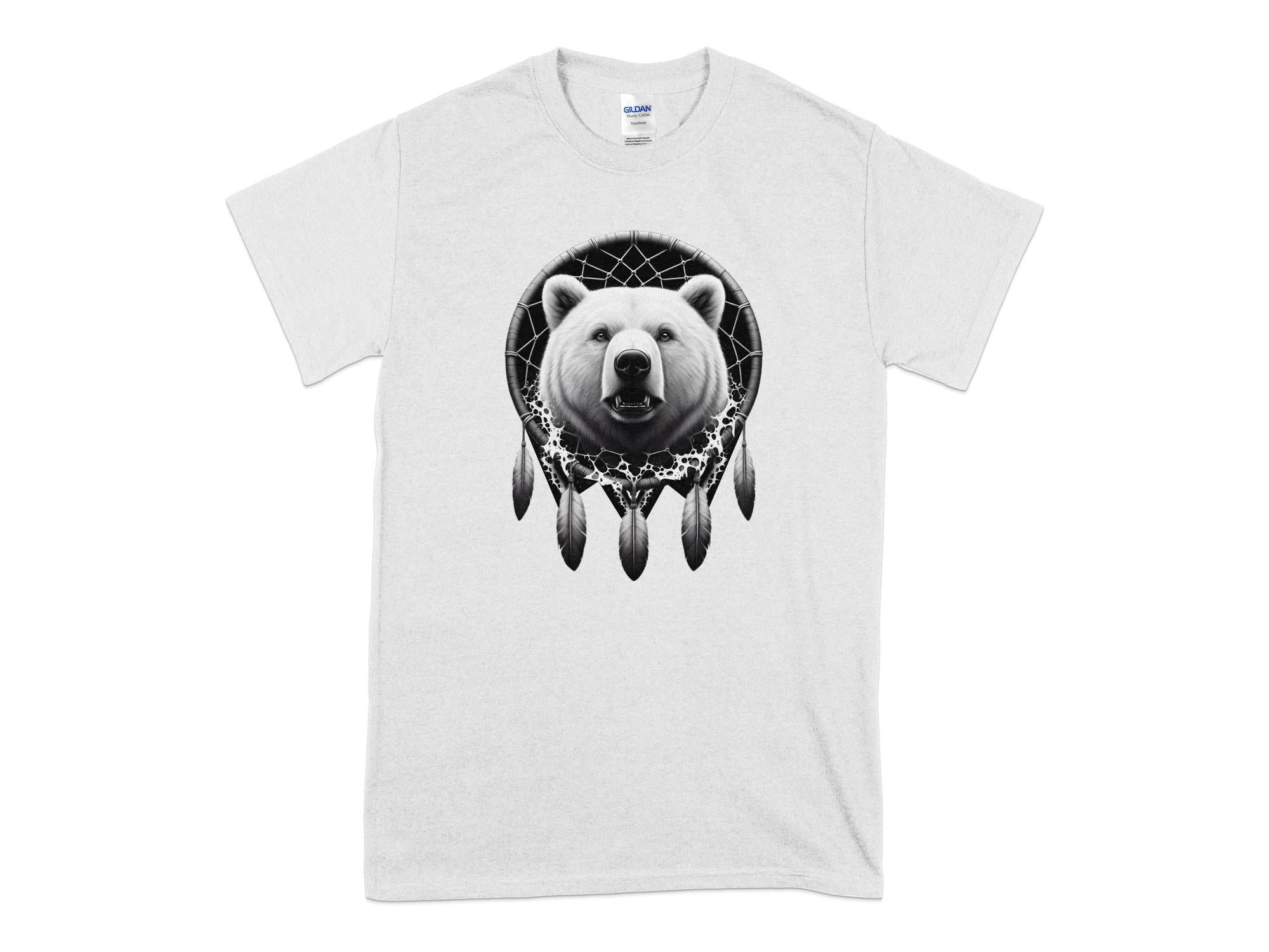 Dreamcatcher Bear - Coloured Gildan T-Shirt Realistic Native American Talisman Unisex Mythology Tee Graphic Design