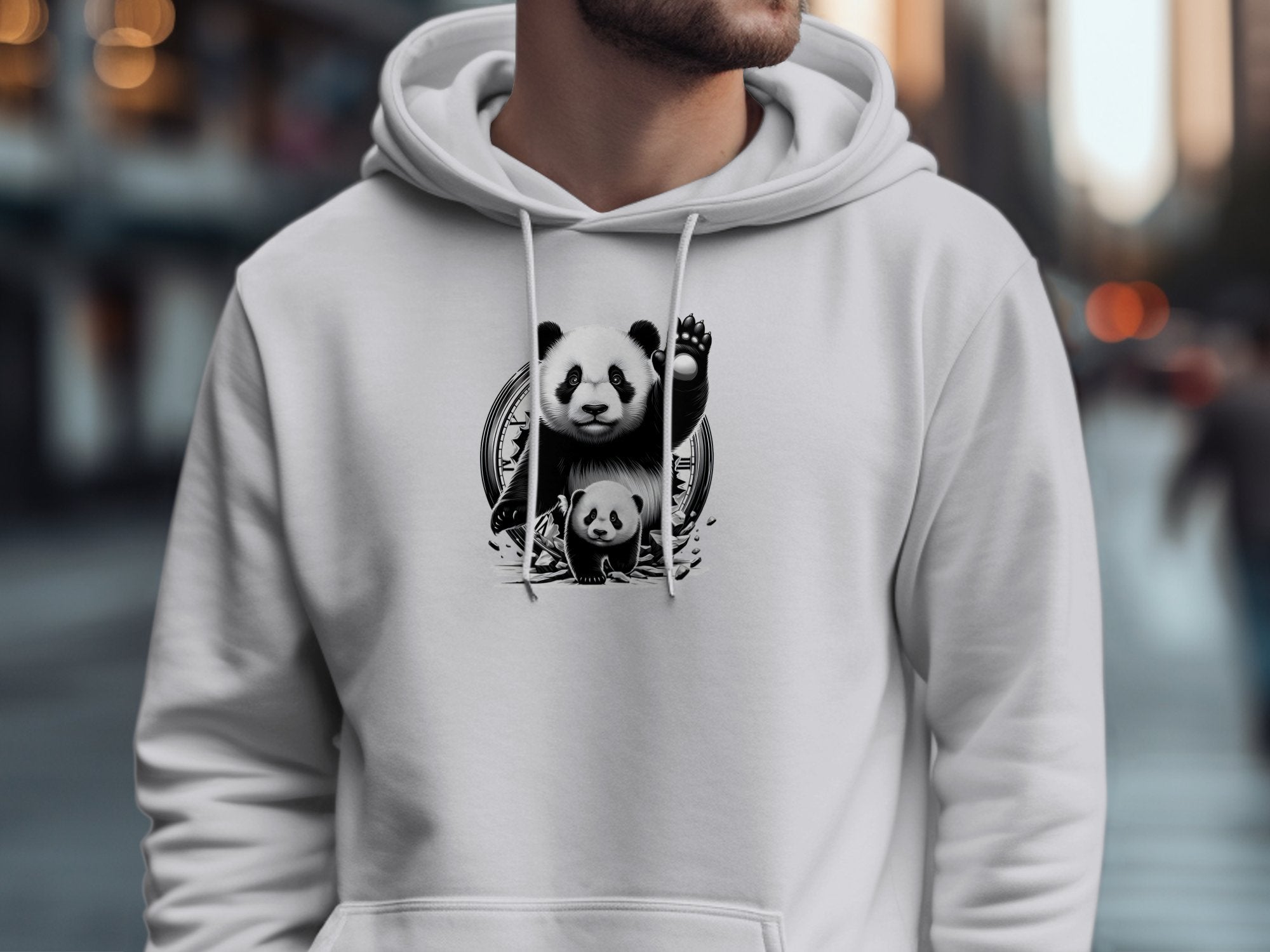 Panda - Coloured Gildan Hoodie Realistic Animal Talisman Unisex Cute Tee Graphic Design