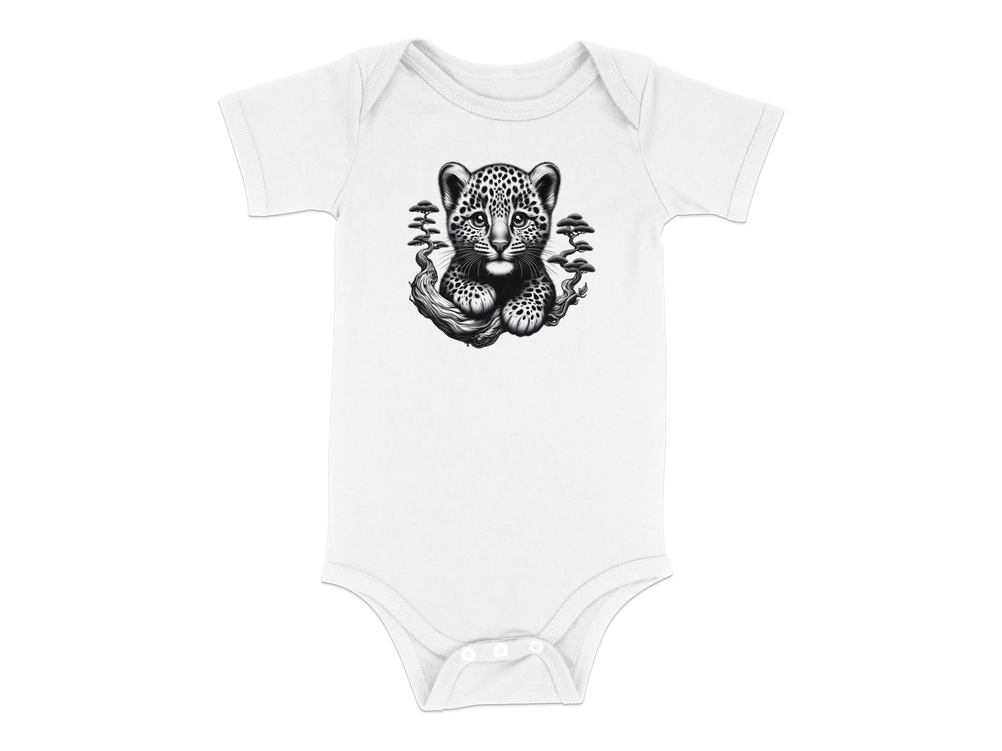 Leopard Bonsai - Coloured Toddler Bodysuit Realistic Animal Talisman Unisex Cute Tee Graphic Design