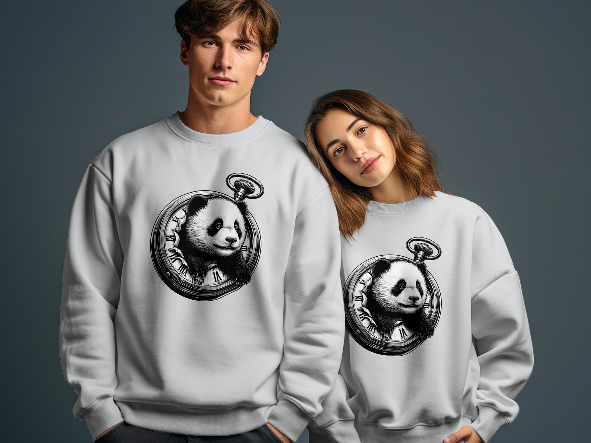 Panda - Coloured Gildan Sweatshirt Realistic Animal Talisman Unisex Cute Tee Graphic Design