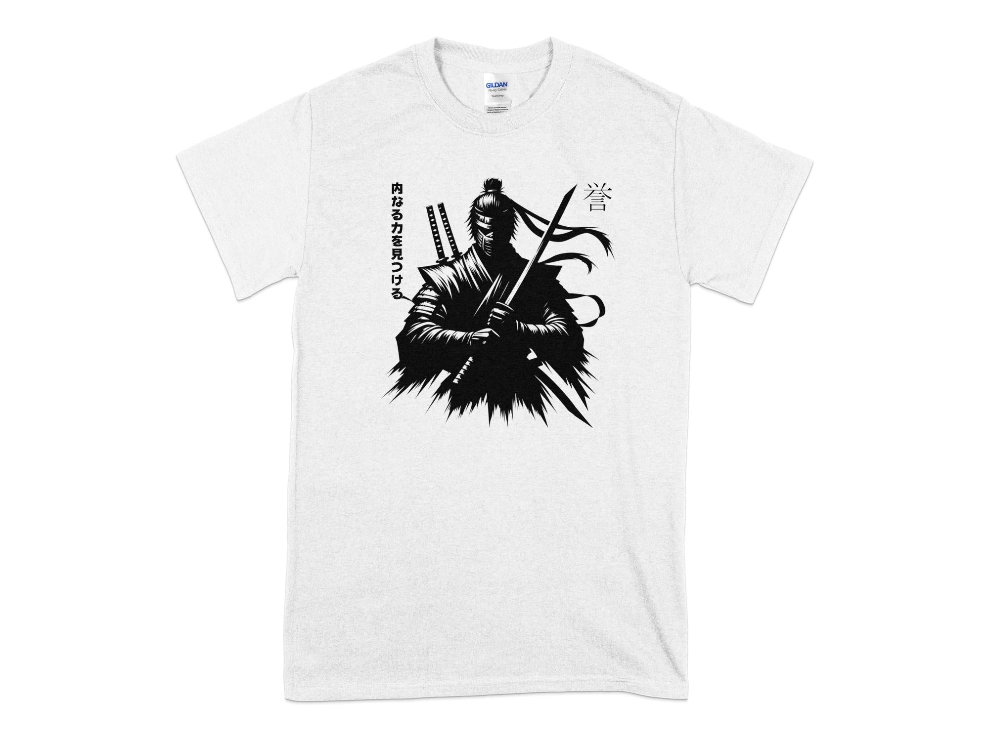 Samurai Ninja - Coloured Gildan T-Shirt Japanese Talisman Unisex Cultural Symbolic Graphic Design