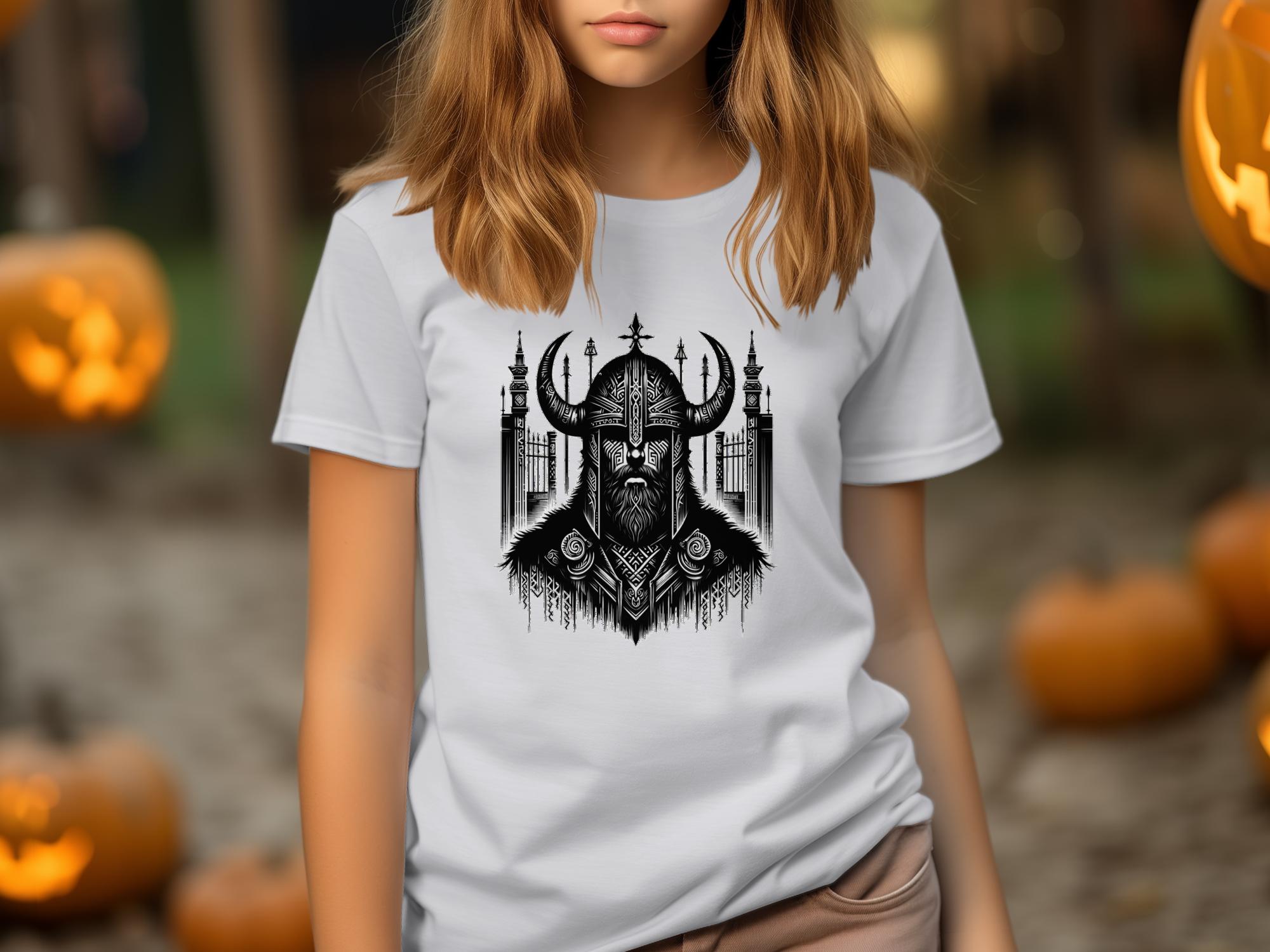 Viking Resolve - Coloured Gildan Kids T-Shirt Realistic Norse Talisman Unisex Valhalla Tee Graphic Design