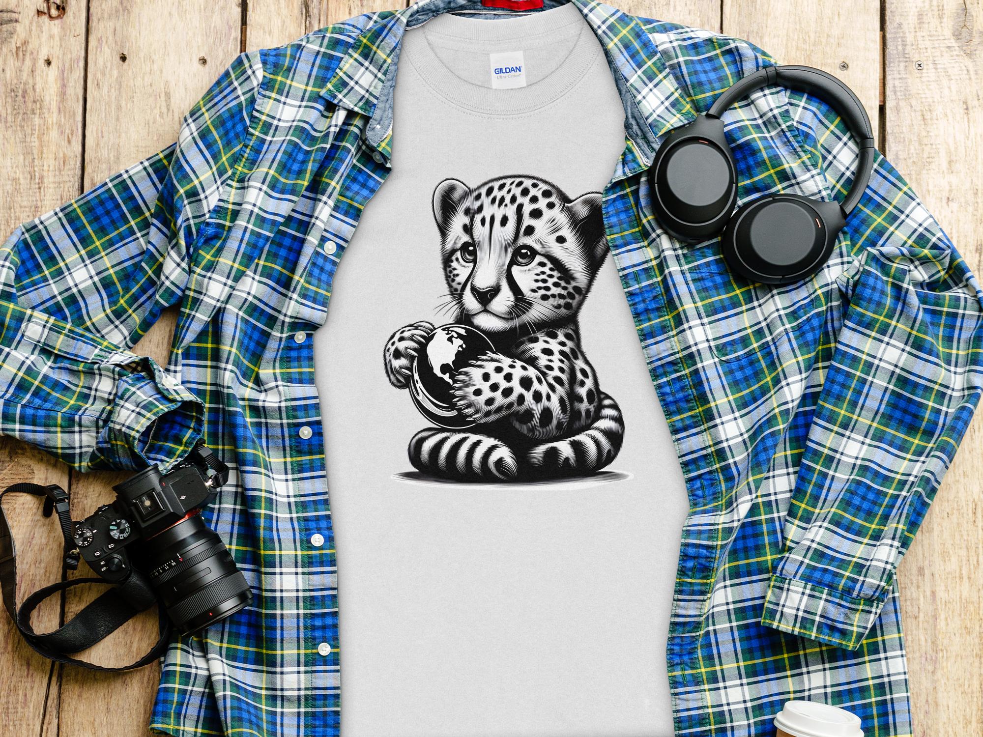 Cheetah World - Coloured Gildan Long Sleeve Realistic Animal Talisman Unisex Cute Tee Graphic Design