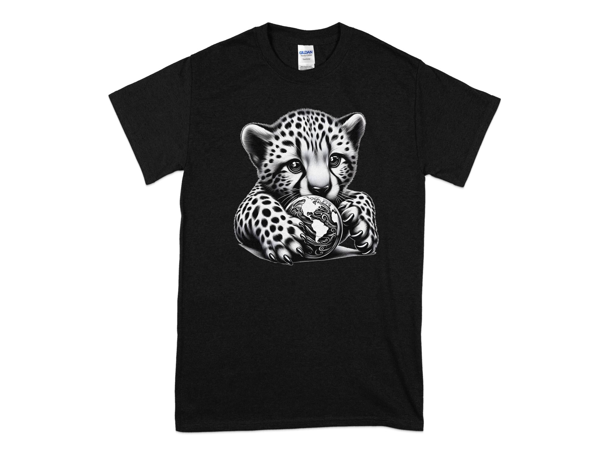 Cheetah World - Coloured Gildan T-Shirt Realistic Animal Talisman Unisex Cute Tee Graphic Design