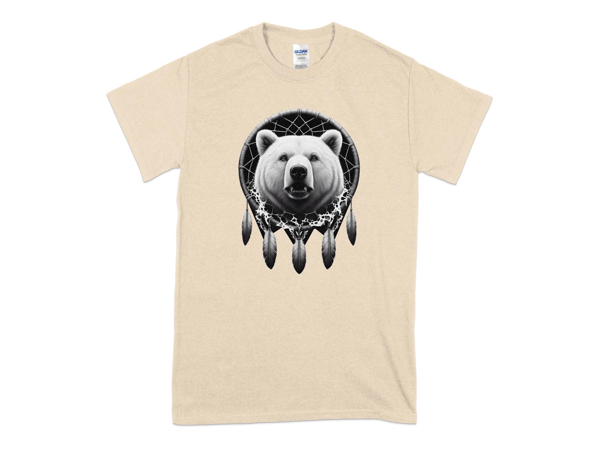 Dreamcatcher Bear - Coloured Gildan T-Shirt Realistic Native American Talisman Unisex Mythology Tee Graphic Design