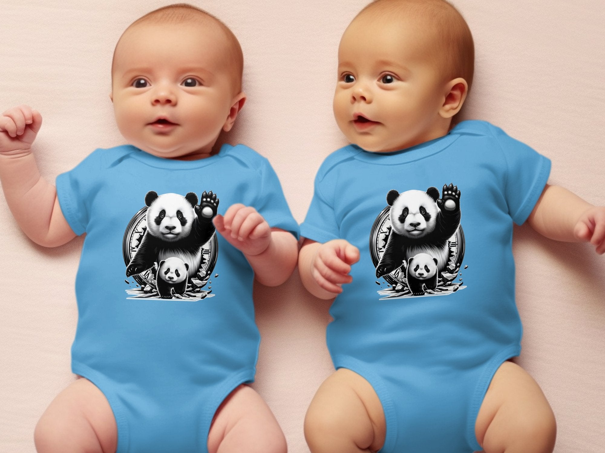 Panda - Coloured Toddler Bodysuit Realistic Animal Talisman Unisex Cute Tee Graphic Design