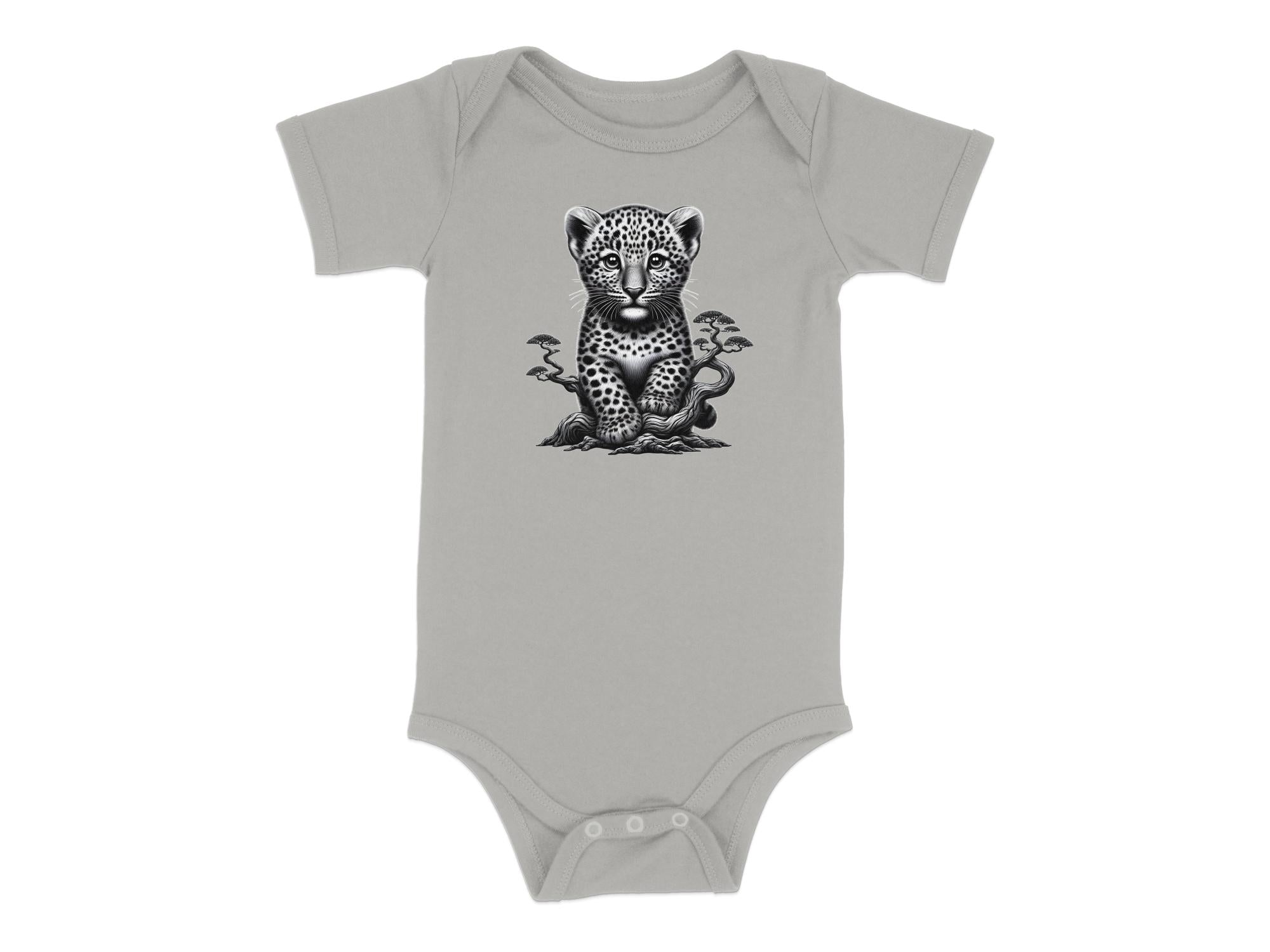 Leopard Bonsai - Coloured Toddler Bodysuit Realistic Animal Talisman Unisex Cute Tee Graphic Design