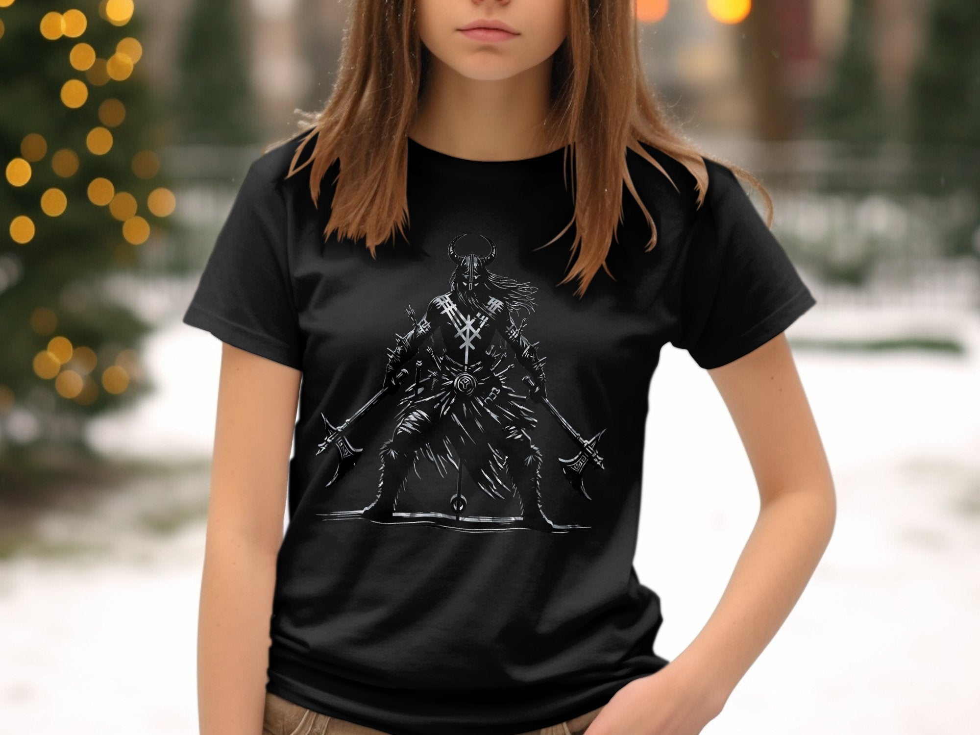 Viking Indomitable - Coloured Gildan Kids T Shirt Norse Talisman Unisex Valhalla Tee