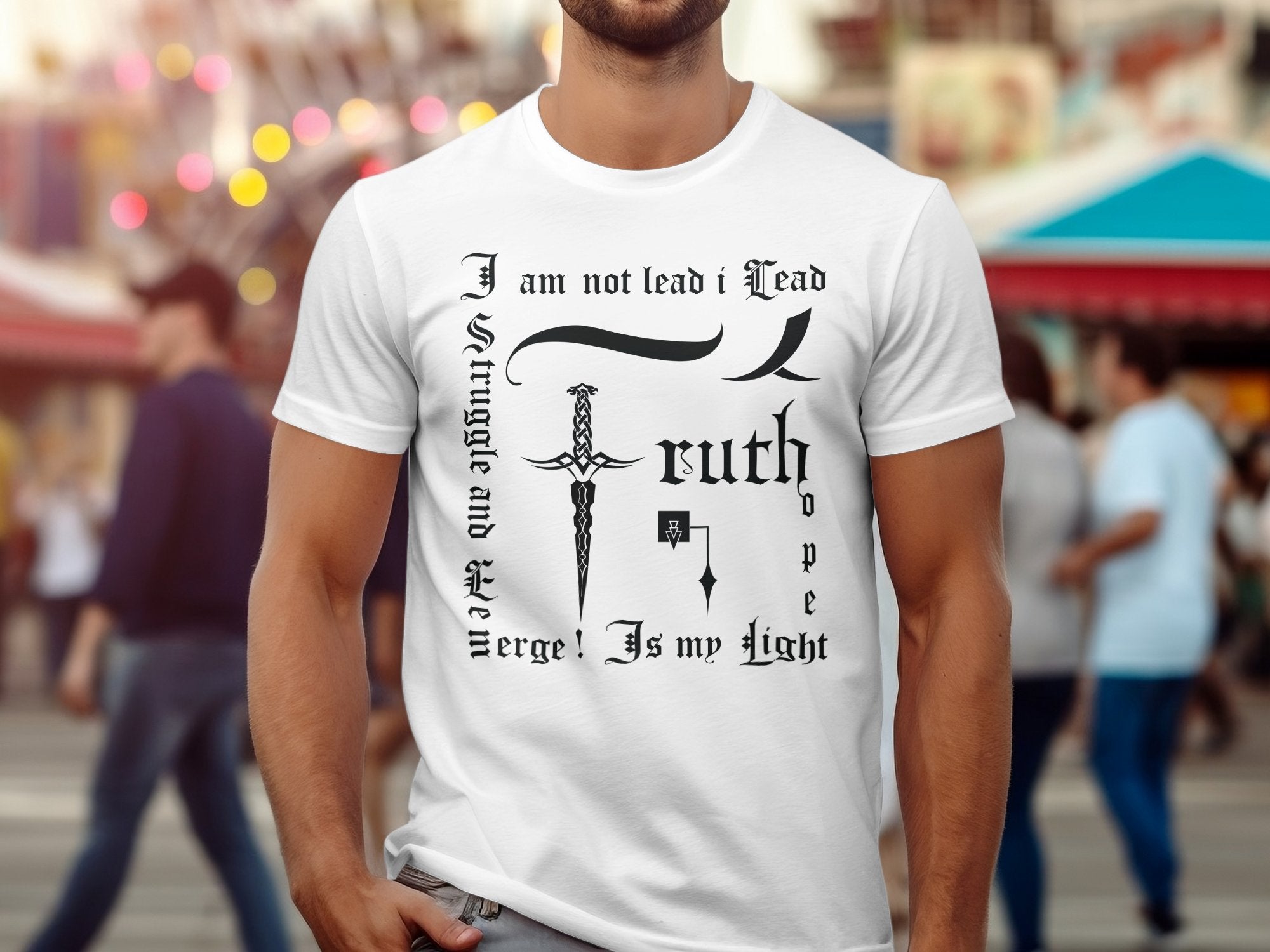 Truth Empowerment - White Gildan T Shirt Inspirational Talisman Men Women Unisex Tee Graphic Design