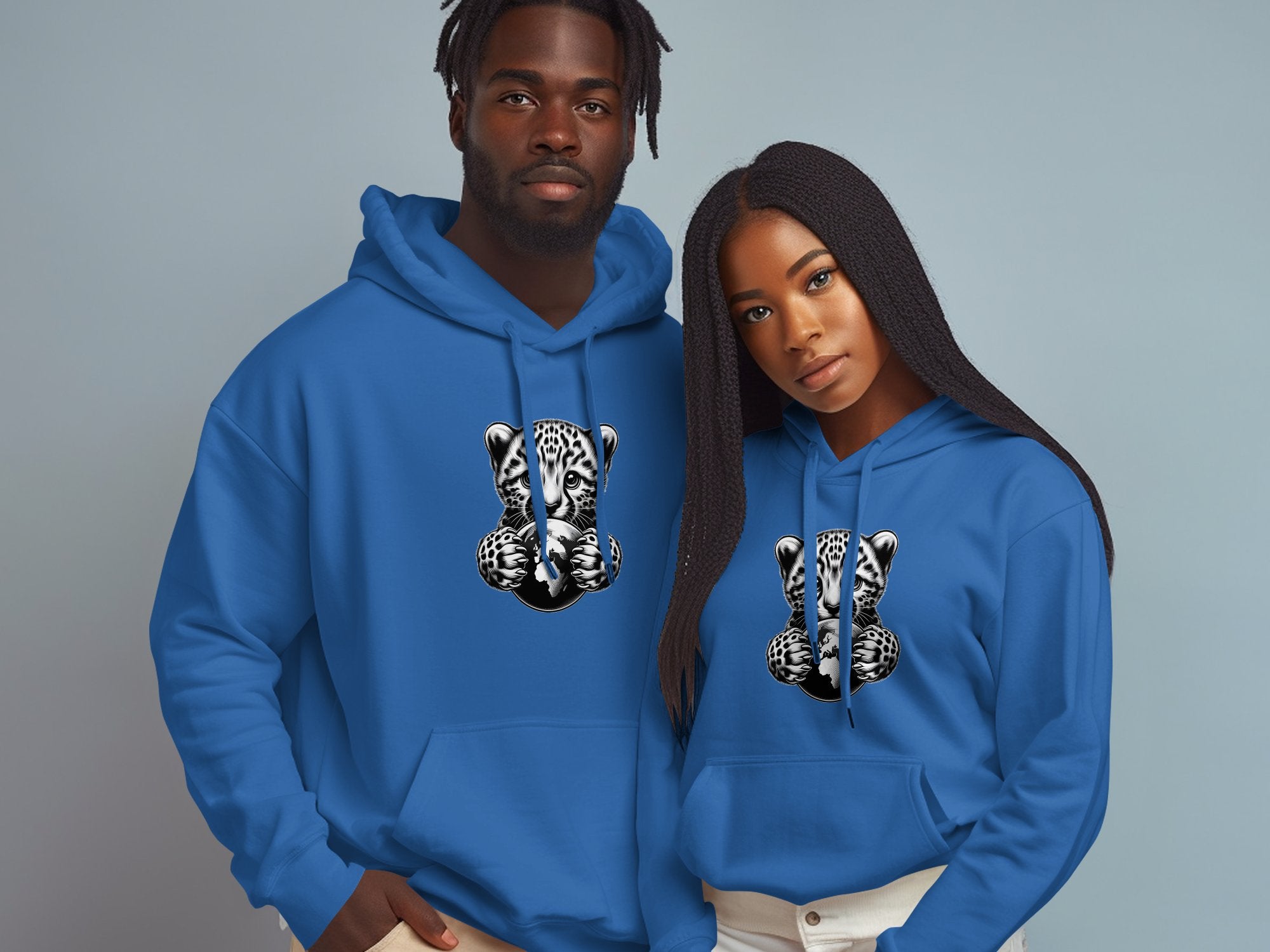 Cheetah World - Coloured Gildan Hoodie Realistic Animal Talisman Unisex Cute Tee Graphic Design